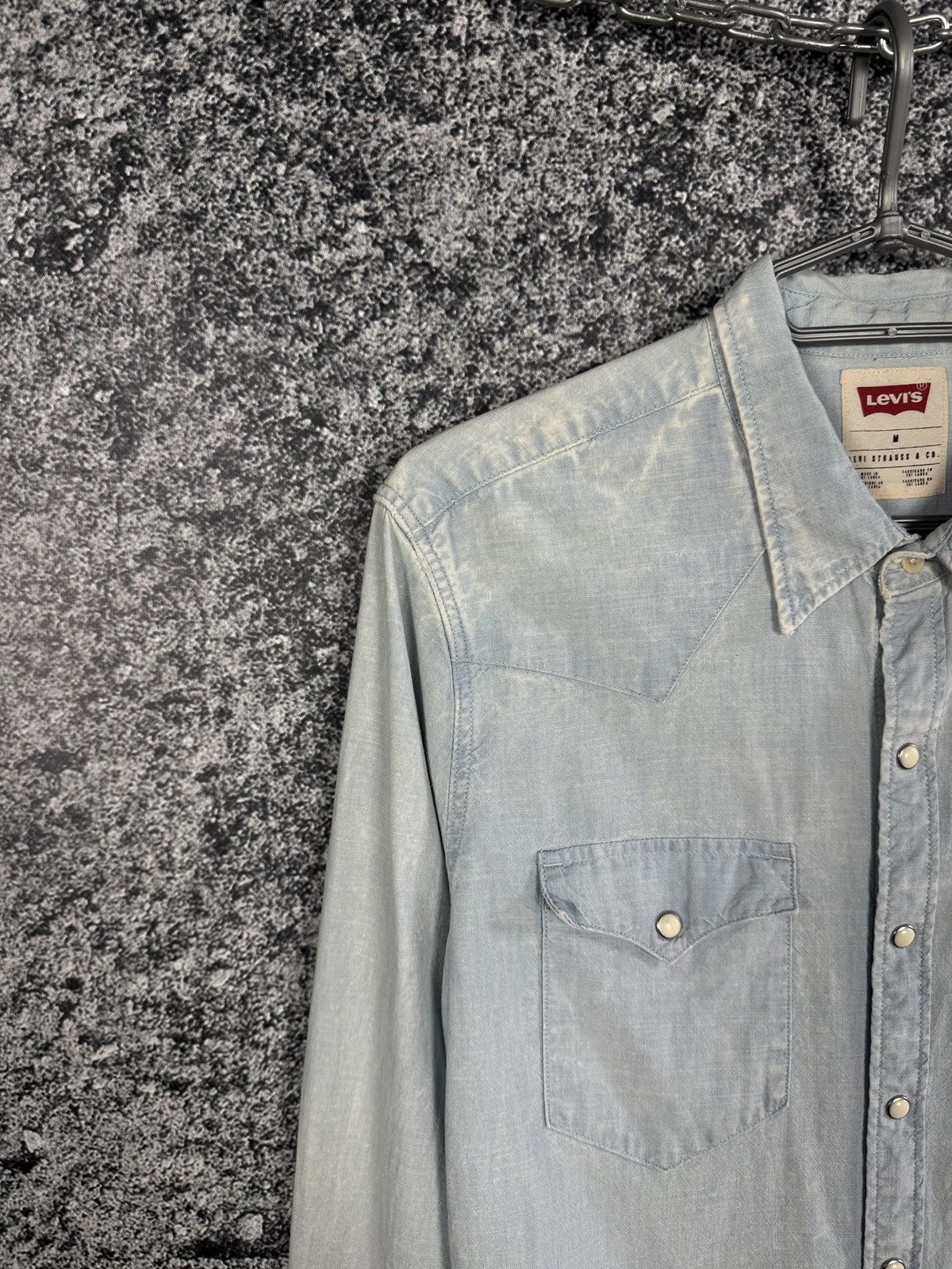 Levi's Levi’s Long Sleeve Denim Shirt Snap Button Blue Size M Size US M / EU 48-50 / 2 - 3 Thumbnail