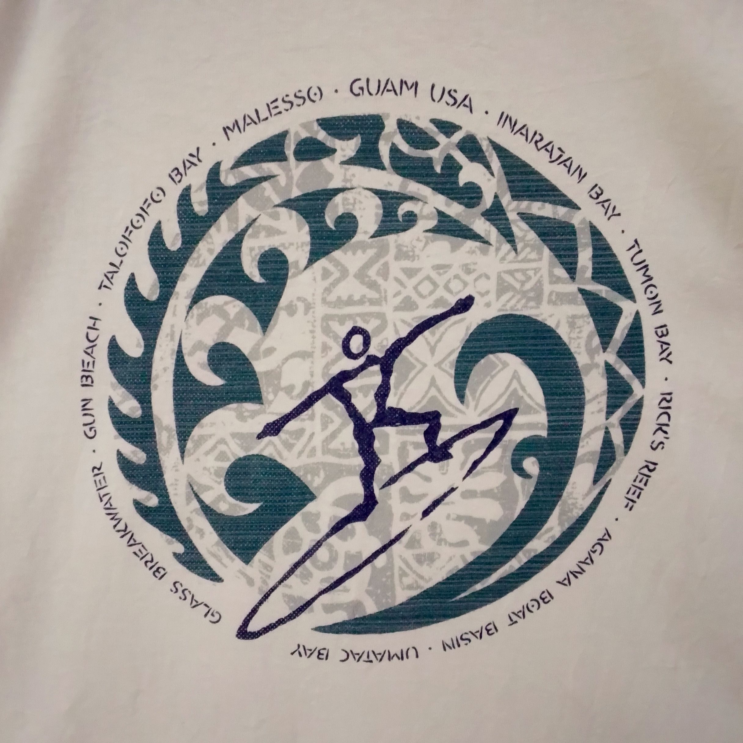Vintage Vtg Waverider Surf Co. Guam, Usa T-shirt Size US M / EU 48-50 / 2 - 4 Thumbnail
