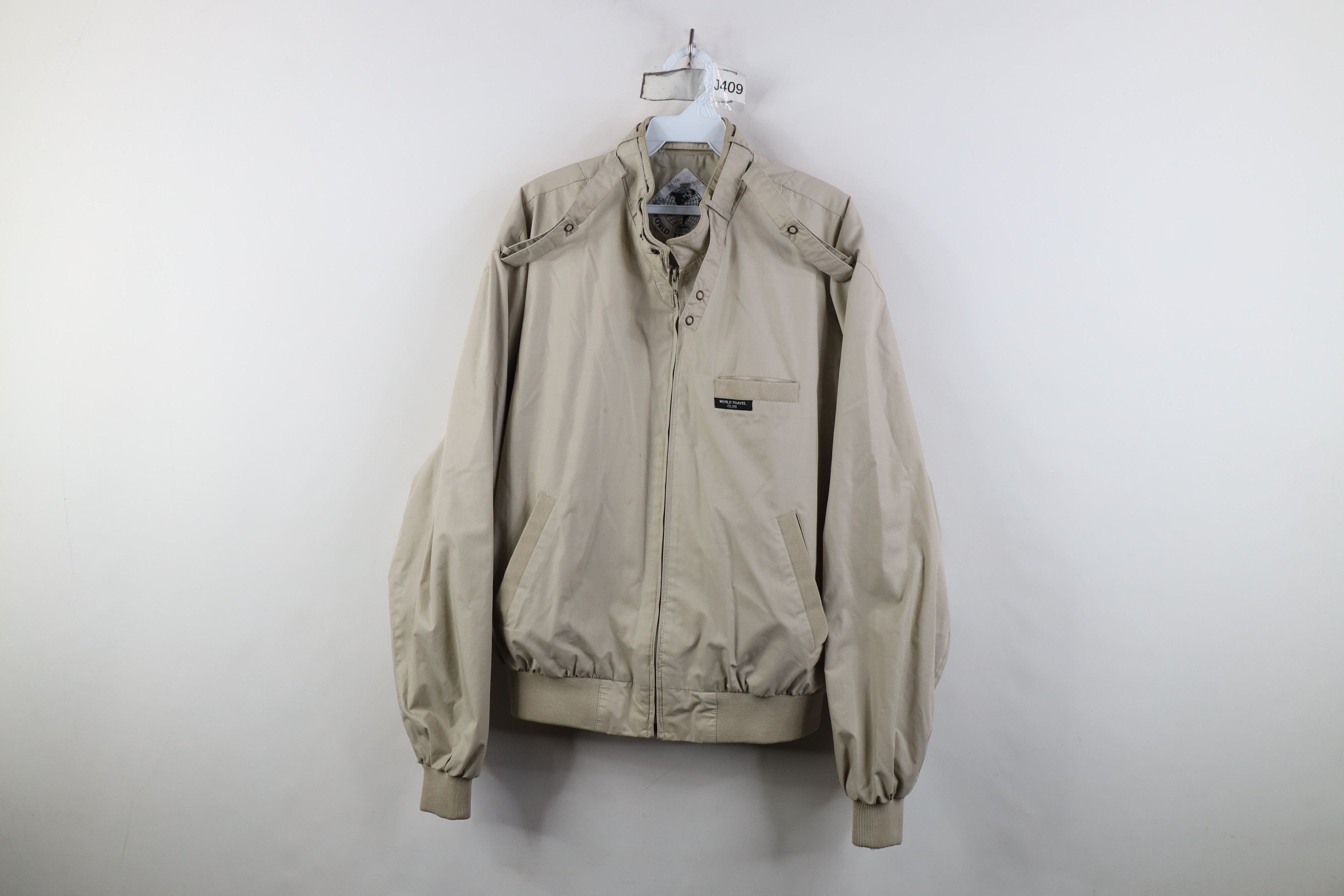 Vintage Vintage 80s 90s Streetwear Cafe Racer Bomber Jacket Beige Size US L / EU 52-54 / 3 - 1 Thumbnail