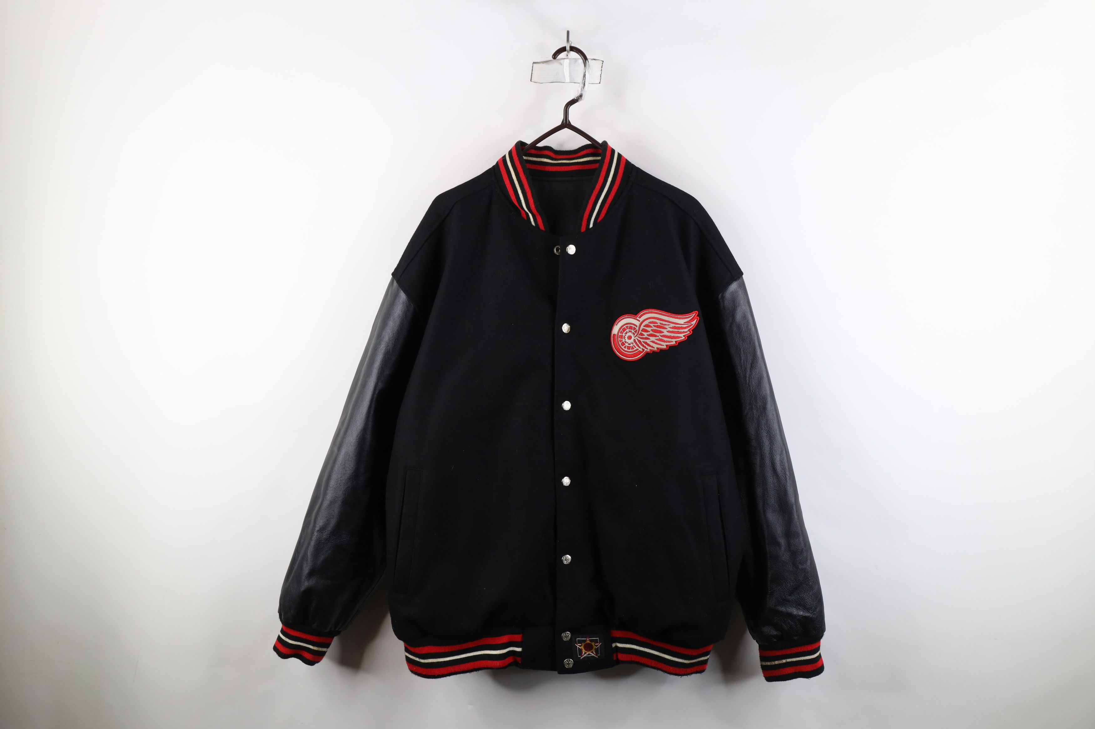 Vintage Vintage 90s Reversible Hockey Wool Leather Varsity Jacket Size US XL / EU 56 / 4 - 1 Thumbnail