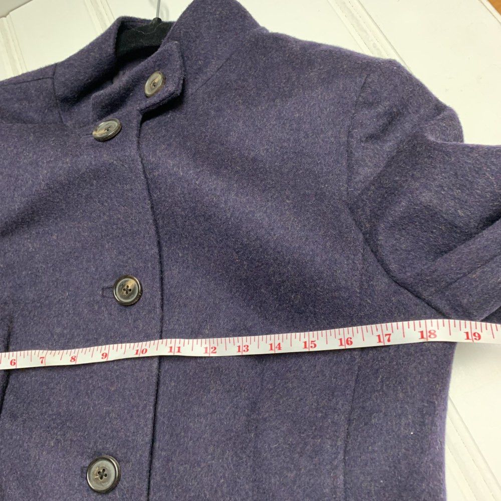 Brooks Brothers 10 Wool Alpaca Peacoat Jacket Purple Preppy