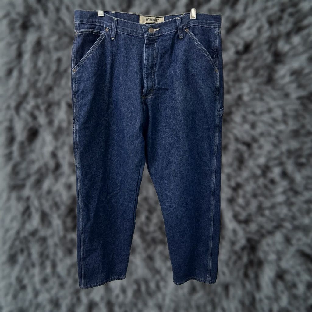 Wrangler Wrangler Authentics Jeans Mens Carpenter Denim 36x32 Blue Lined Insulated Pockets Regular Inseam 32 Winter Fall Mens Size US 36 / EU 52 - 1 Thumbnail