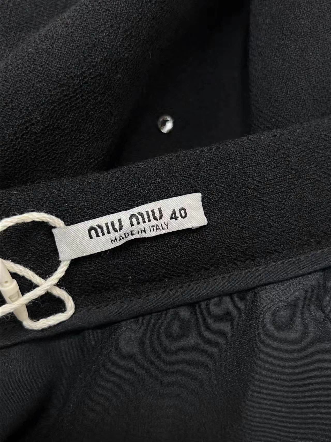 Miu Miu MIU MIU Black Crystal Mini Skirt 40 AG745 Size 27" / US 4 / IT 40 - 3 Thumbnail