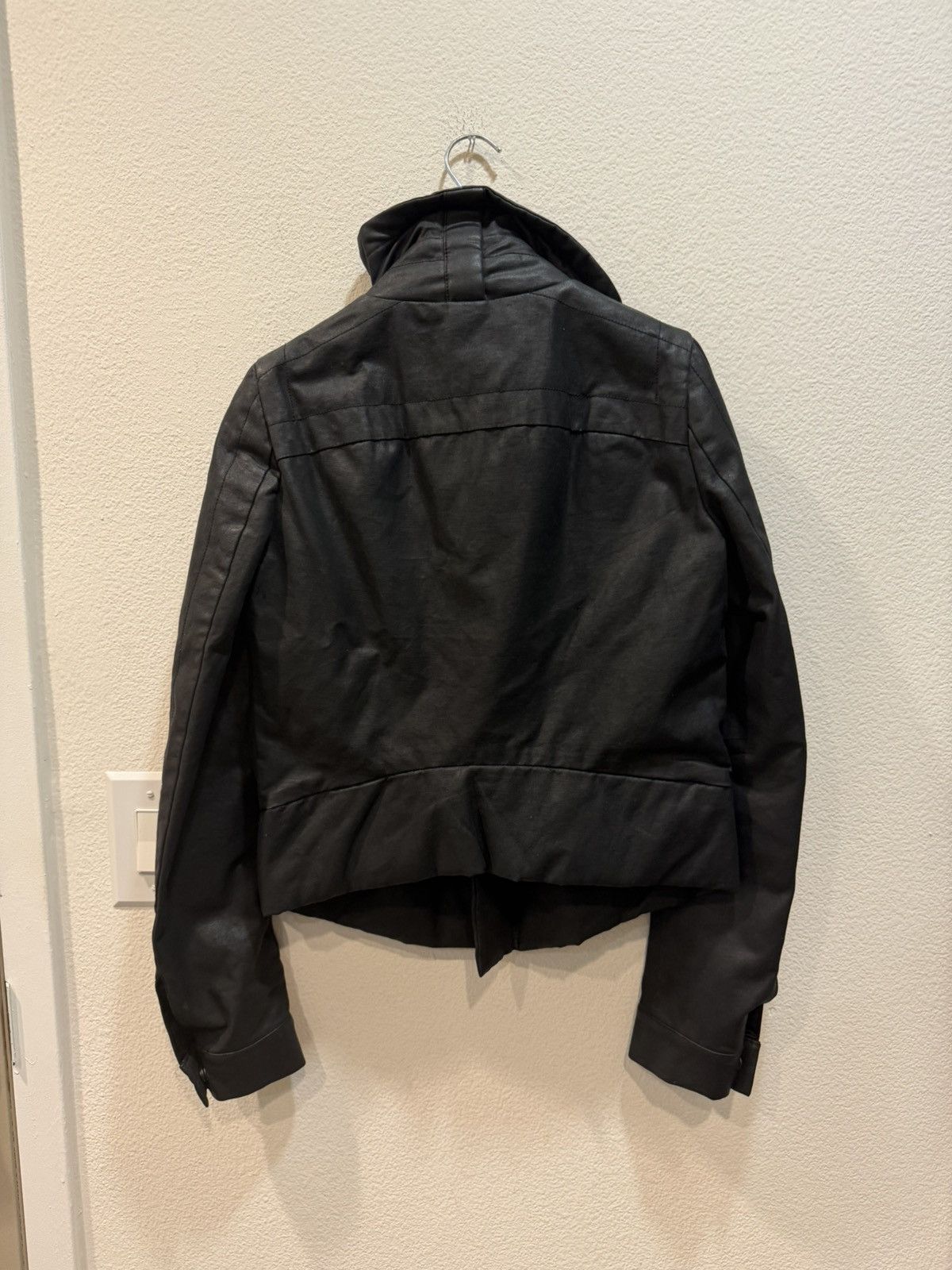 Rick Owens AW03 Pill Runway Waxed Funnel Neck Rider Jacket 46 Size US S / EU 44-46 / 1 - 6 Thumbnail