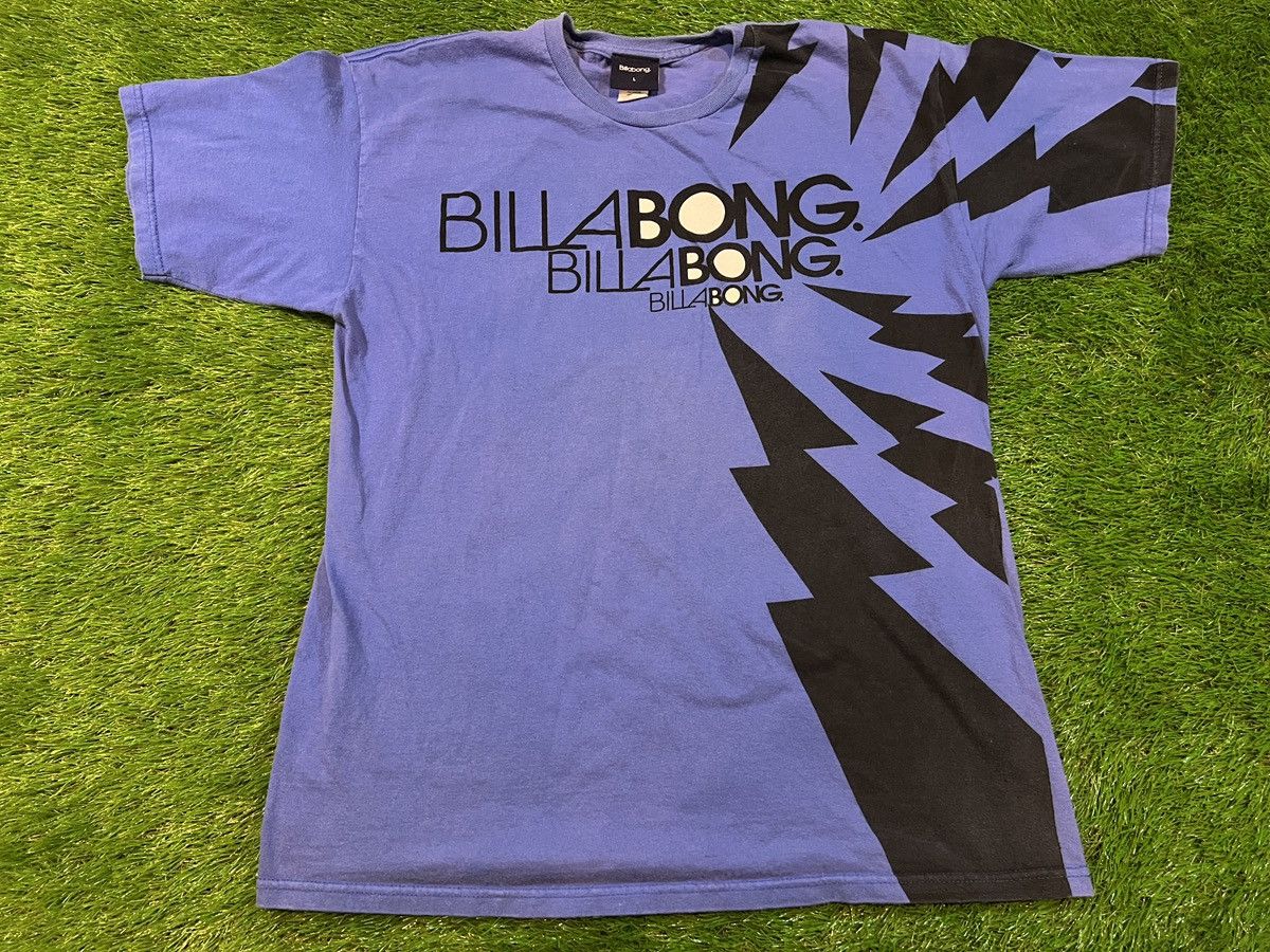 Billabong Vintage Billabong T Shirt AOP All Over Lightning Bolts Y2K Size US L / EU 52-54 / 3 - 1 Thumbnail