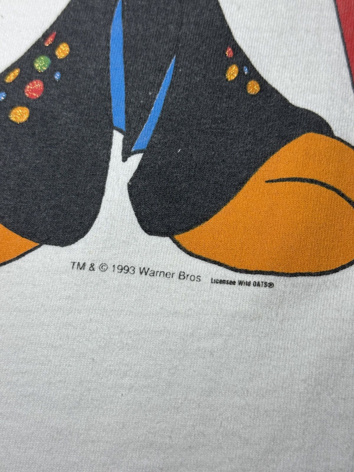 Vintage 90s Looney Tunes Elvis Presley Tweety Bird Parody T Shirt Size US XL / EU 56 / 4 - 3 Thumbnail