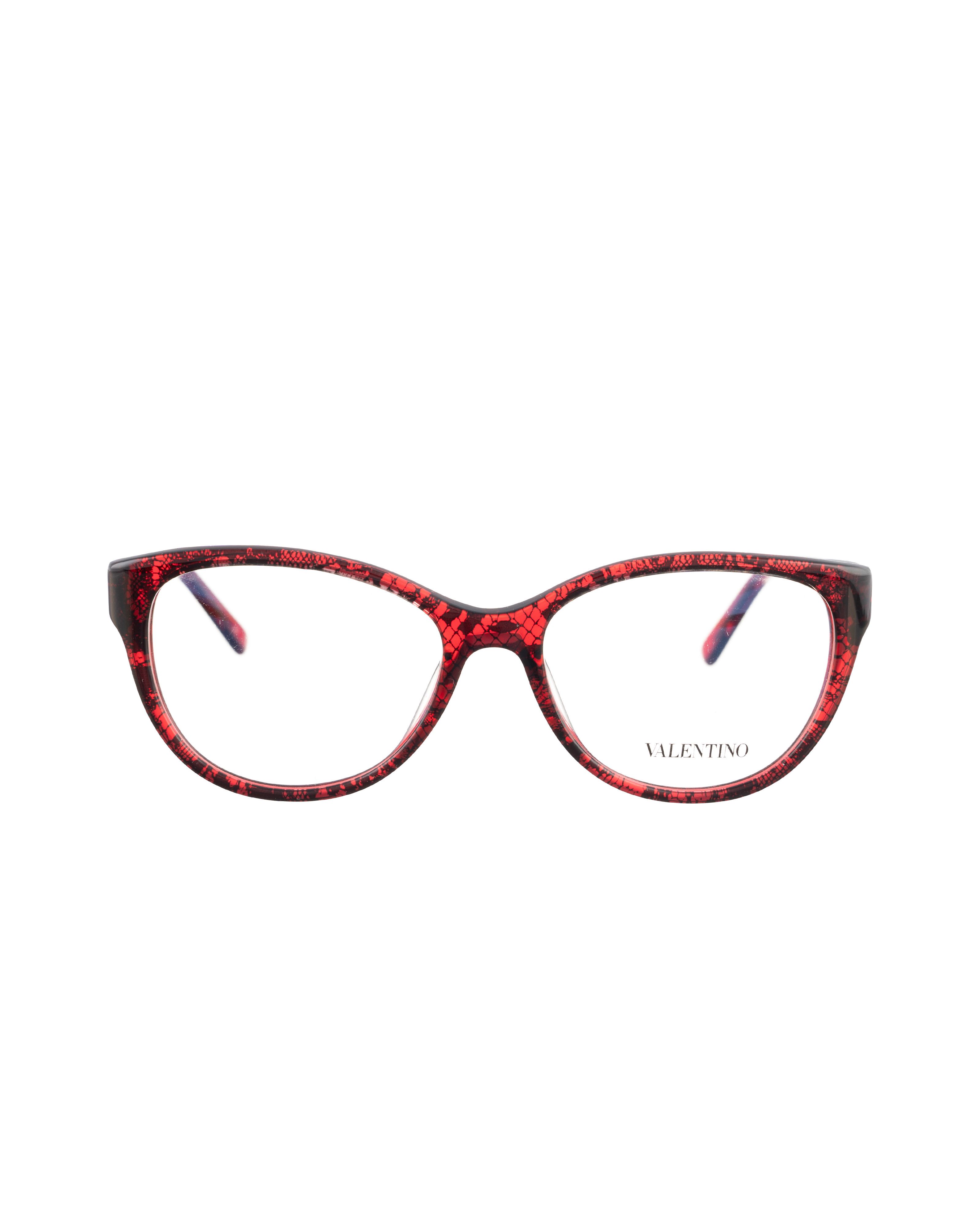 Valentino Valentino 00s Burgundy Lace Nerdy Classic Glasses Size ONE SIZE - 1 Thumbnail