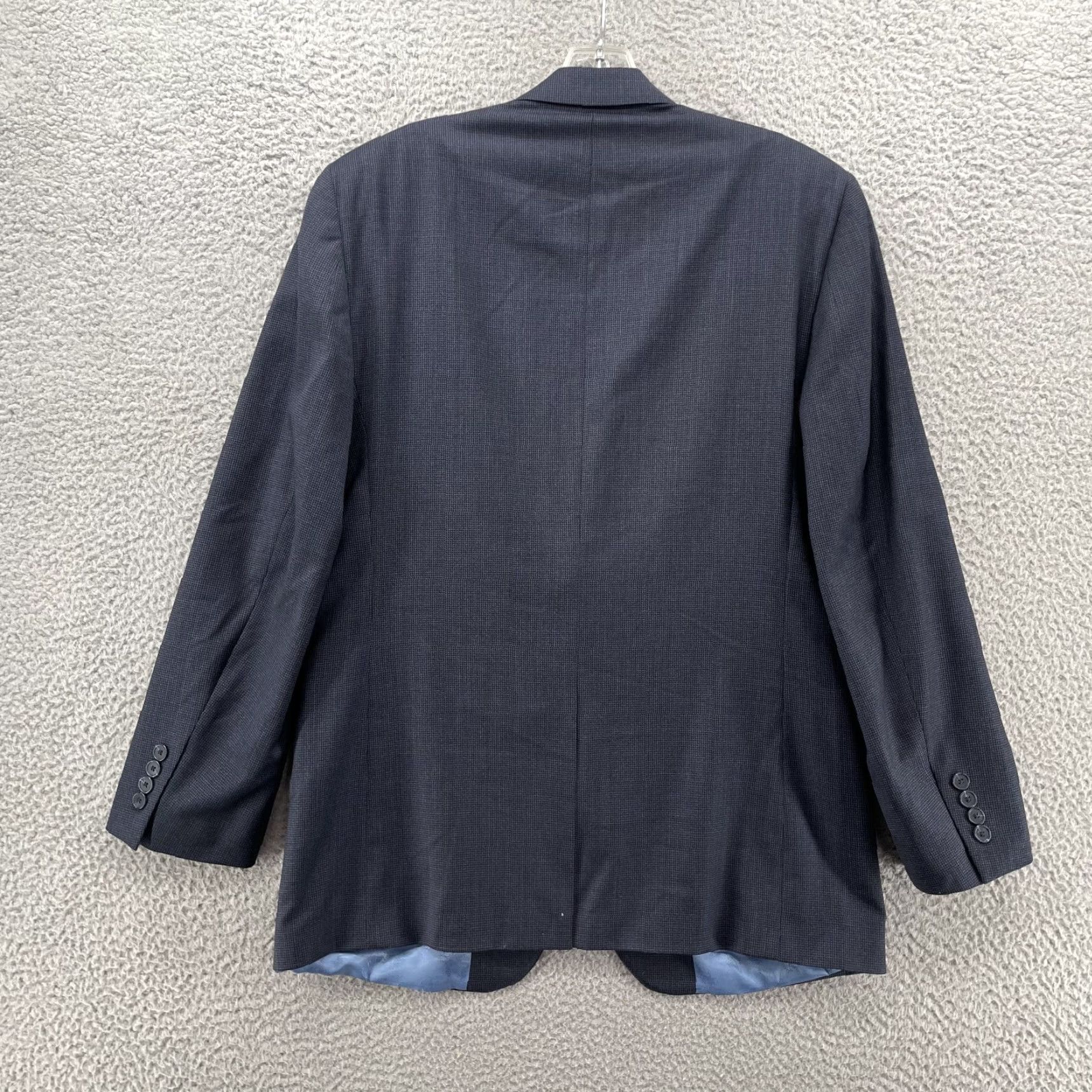 Vintage Turnbury Blazer Men 40R Navy Wool Single-Breasted Notch Lapel 2-Button 90s Formal Business 90s Style Shirt? Size 40R - 5 Thumbnail