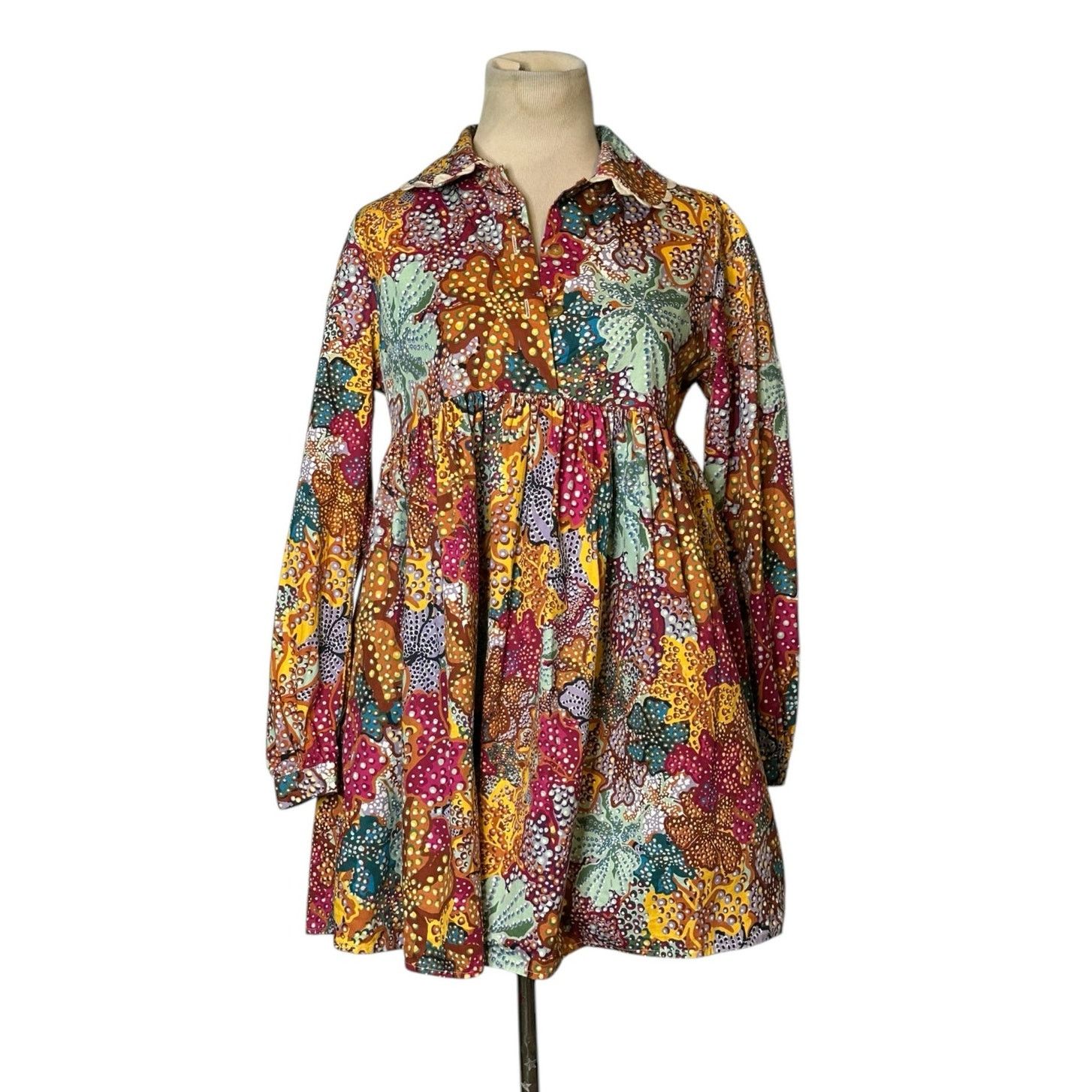 Other Kika Vargas Colorful Floral Babydoll Mini Dress size XXS Size XXS / US 00 / IT 34 - 1 Thumbnail