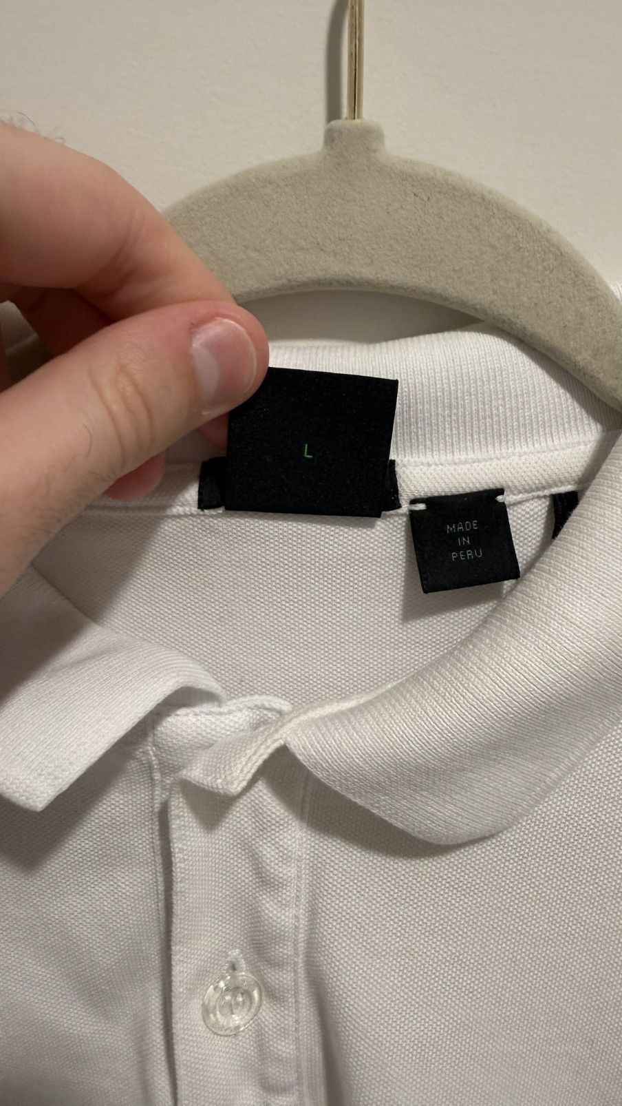 Hugo Boss BOSS White Polo Shirt Size US L / EU 52-54 / 3 - 3 Thumbnail