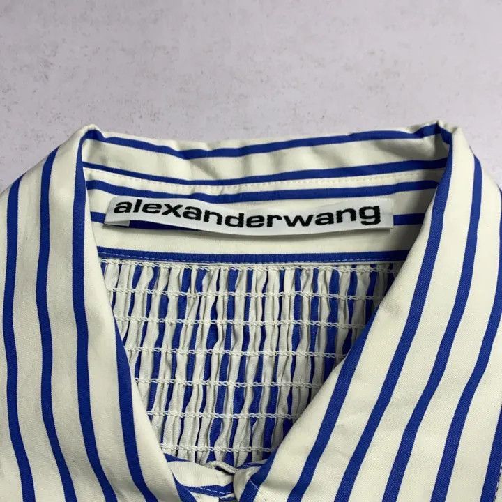 Alexander Wang Alexander Wang Blue Striped Long Sleeve Shirt - Size S / US 4 / IT 40 - 2 Thumbnail