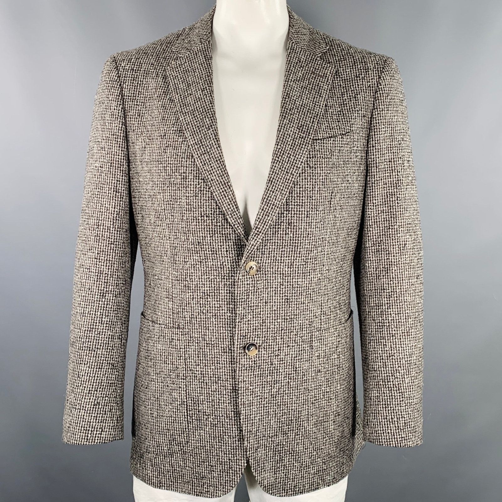 Suitsupply SUIT SUPPLY Size 46 Grey Charcoal Tweed Wool Blend Coat Size US XL / EU 56 / 4 - 1 Thumbnail