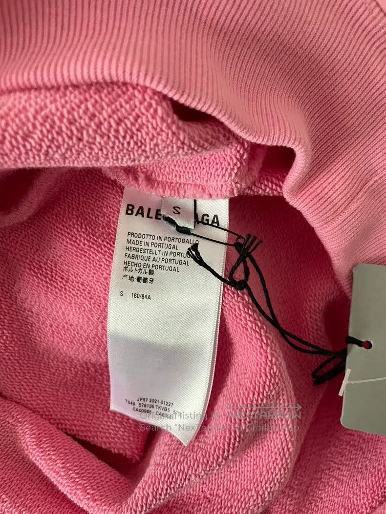Balenciaga Balenciaga Pink Small Logo Hoodie Size US S / EU 44-46 / 1 - 9 Thumbnail