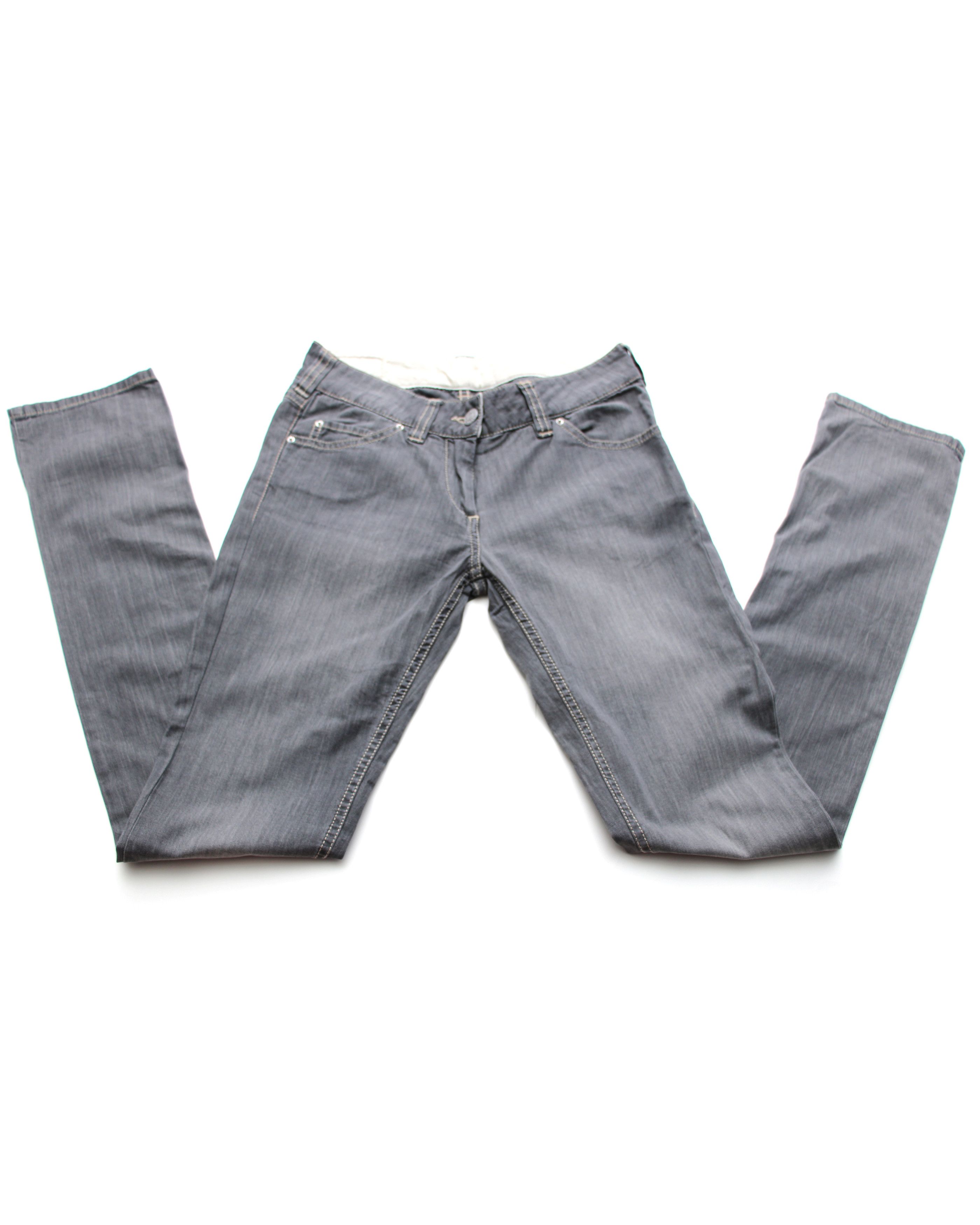 image of Avant Garde x Isabel Marant Etoile Isabel Marant Slim Leg Denim Low Rise Jeans 28X33 in Grey, Women