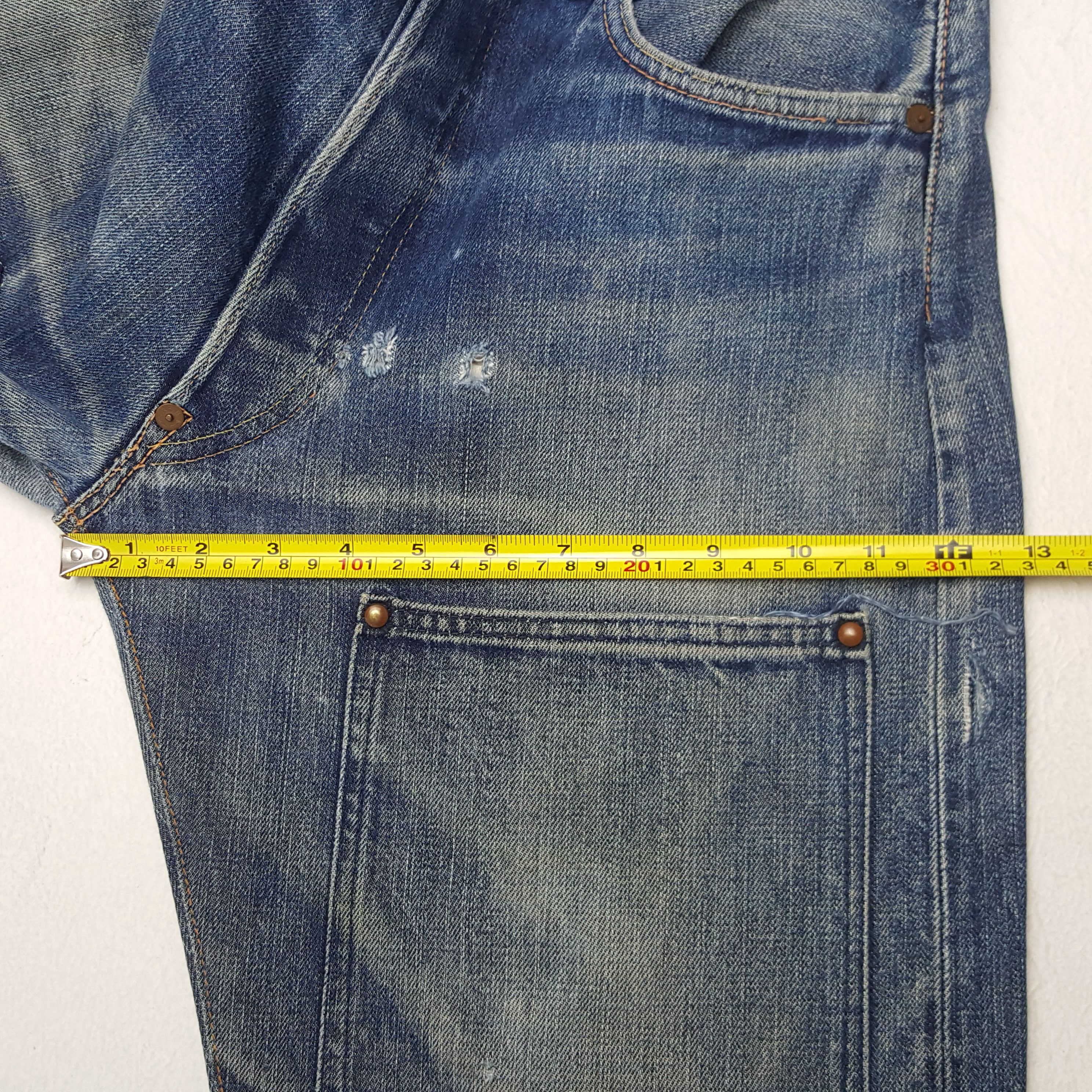 Evisu × Japanese Brand Evisu Yamane Selvedge Custom Daicock Art Double Knee Jeans Size US 30 / EU 46 - 9 Thumbnail
