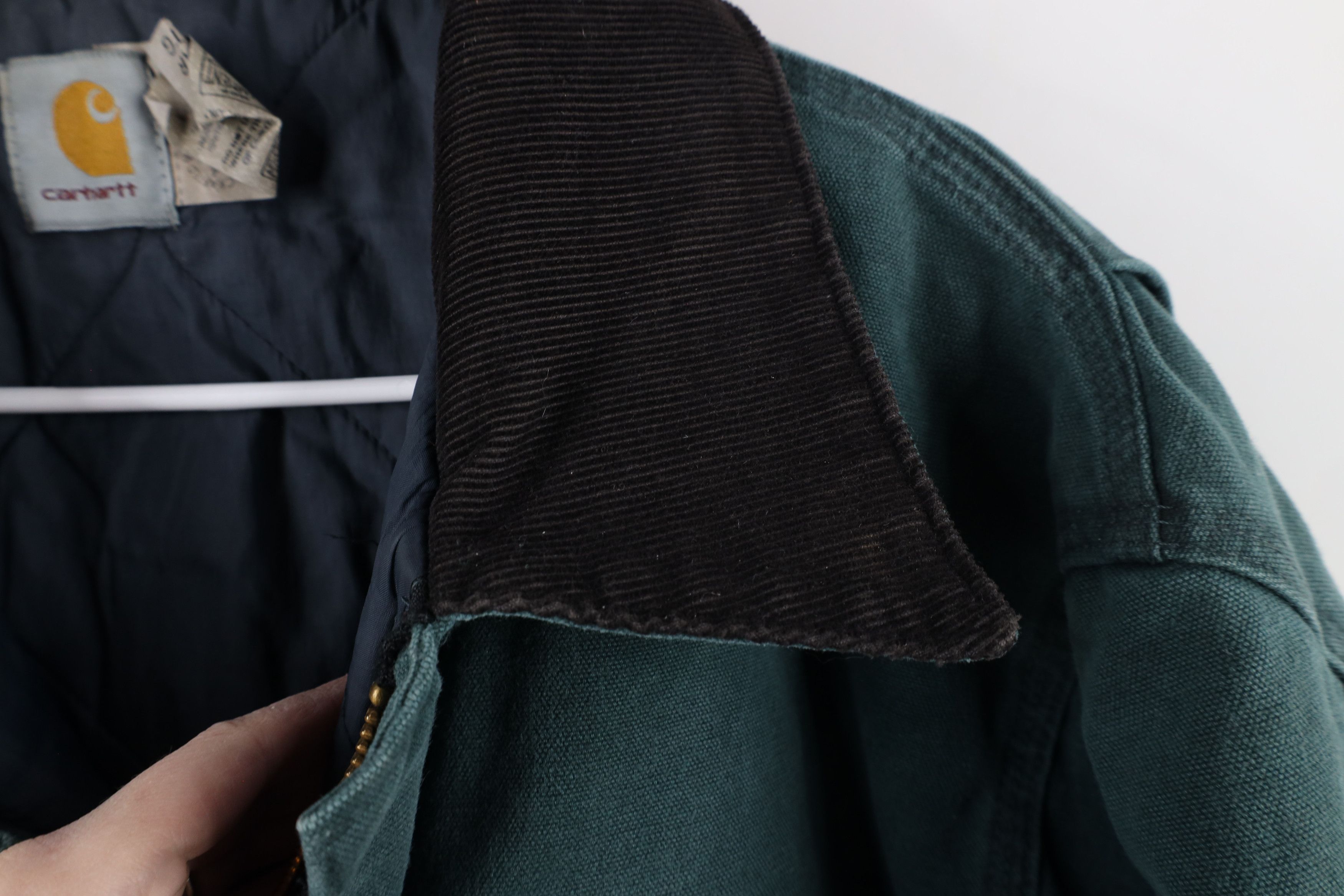 Carhartt × Vintage Vintage 90s Carhartt Canvas Chore Barn Jacket Green USA Size US XXL / EU 58 / 5 - 6 Thumbnail