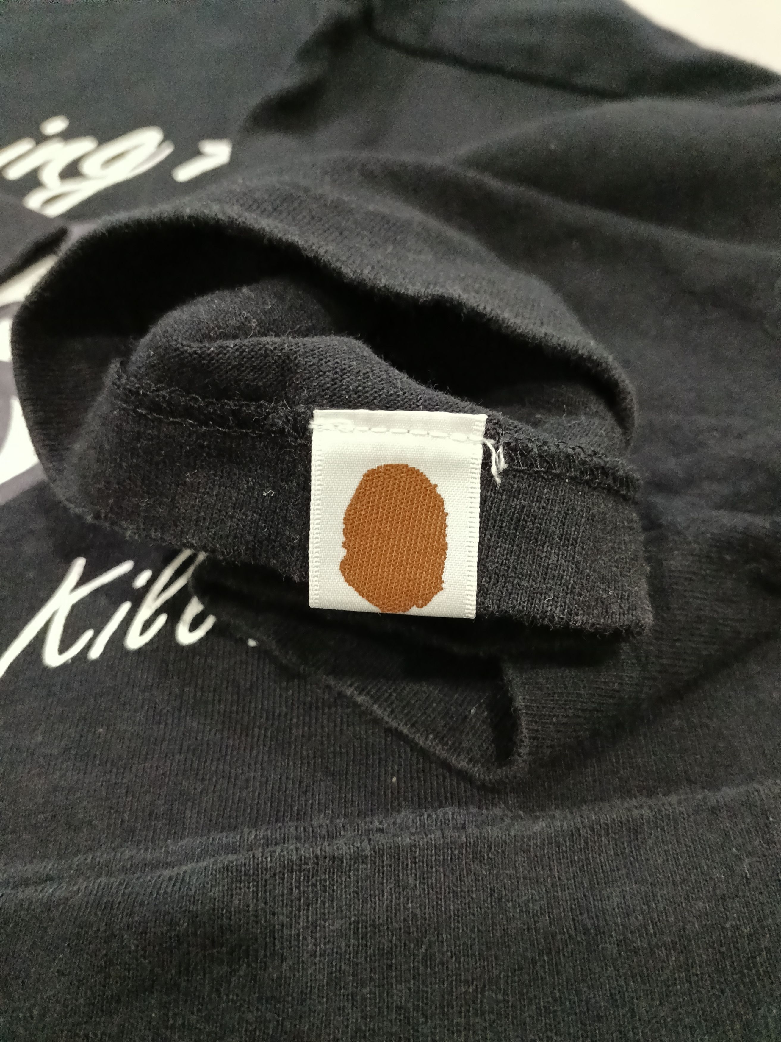 Bape Rare BAPE A Bathing Ape Baby Milo Panda 2008 black tees Size US L / EU 52-54 / 3 - 6 Thumbnail