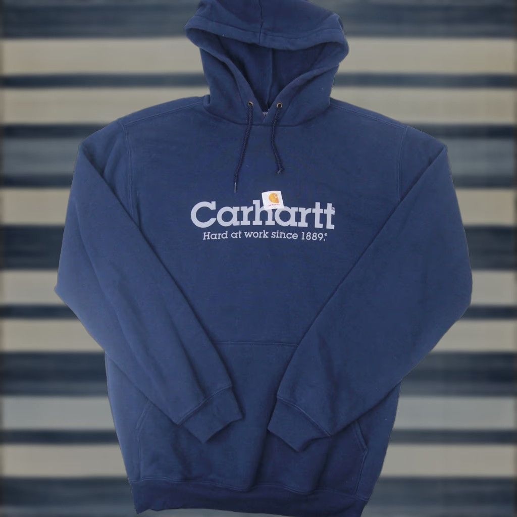 Carhartt VINTAGE Carhartt Spellout Graphic Hoodie Men S Blue Pullover Hoodie Regular Size S Size US S / EU 44-46 / 1 - 1 Thumbnail