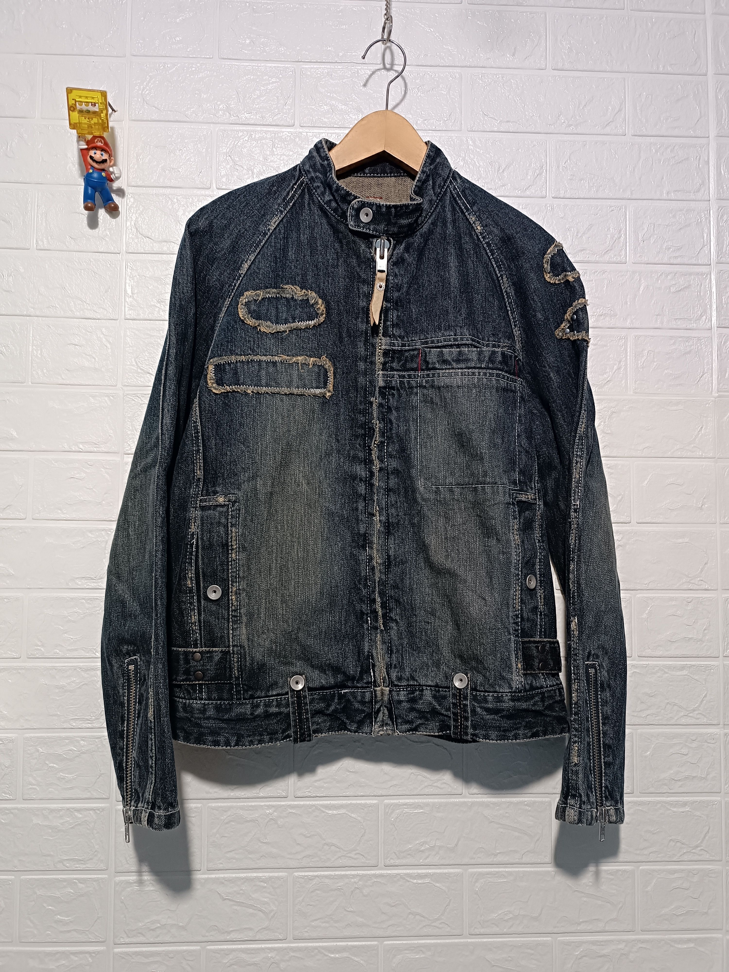 Japanese Brand Vintage Denim Biker Jacket Size US M / EU 48-50 / 2 - 1 Thumbnail