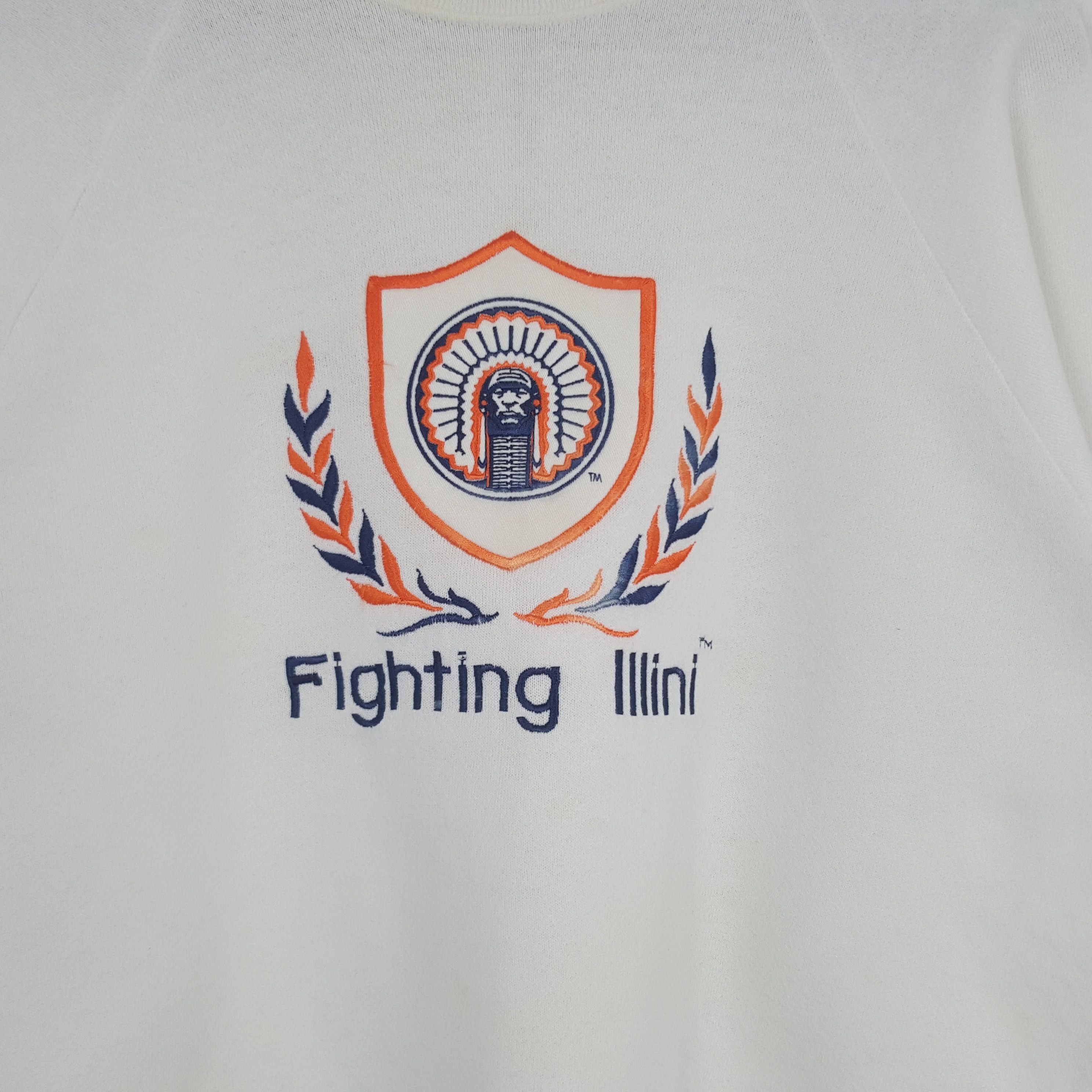 Vintage Vintage Fighting Illini Embroidery Sweatshirt Size US L / EU 52-54 / 3 - 2 Thumbnail