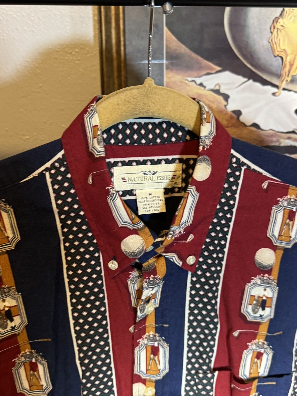 Vintage Vintage Golf AOP Button Up Shirt Size US M / EU 48-50 / 2 - 4 Thumbnail