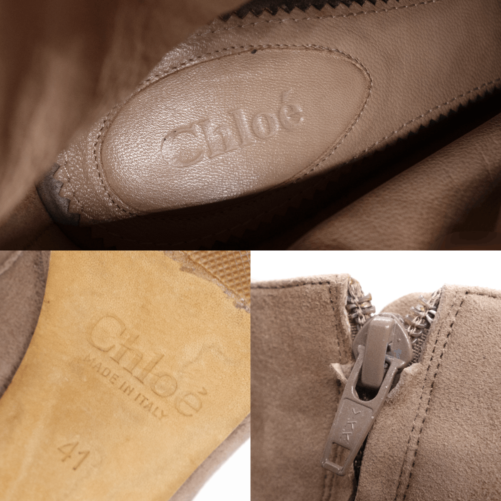 Chloe Suede Heeled Ankle Boots Size US 11 / IT 41 - 10 Thumbnail