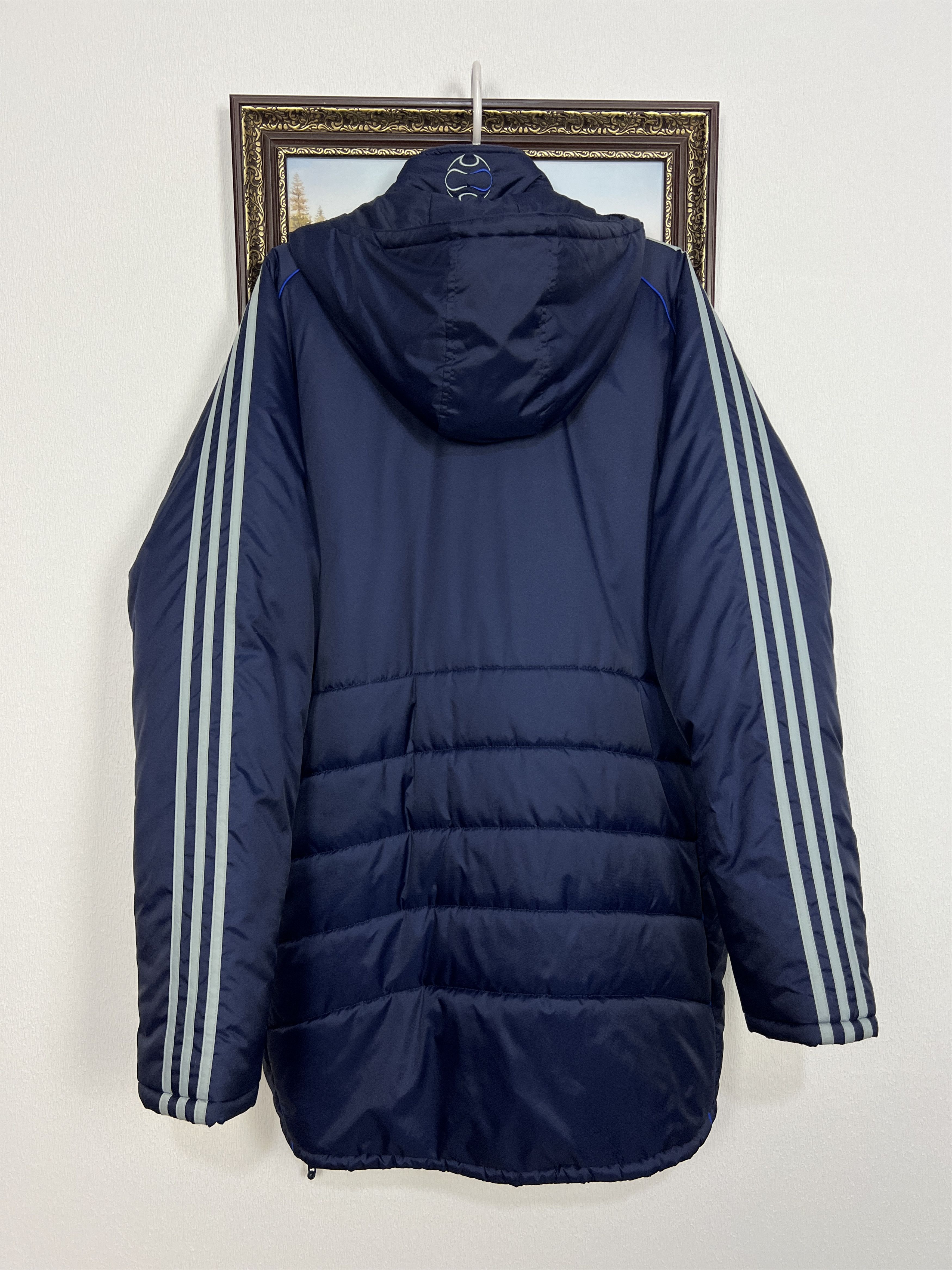 Adidas Vintage Adidas Chelsea Football Padded Hooded Jacket Bomber Size US L / EU 52-54 / 3 - 9 Thumbnail