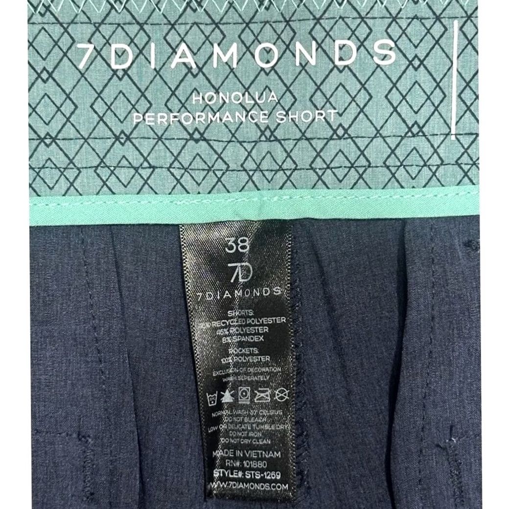 Vintage 7 Diamonds Honolua Performance Hybrid Shorts Blue Palms Men's Sz 38 Size US 38 / EU 54 - 5 Thumbnail