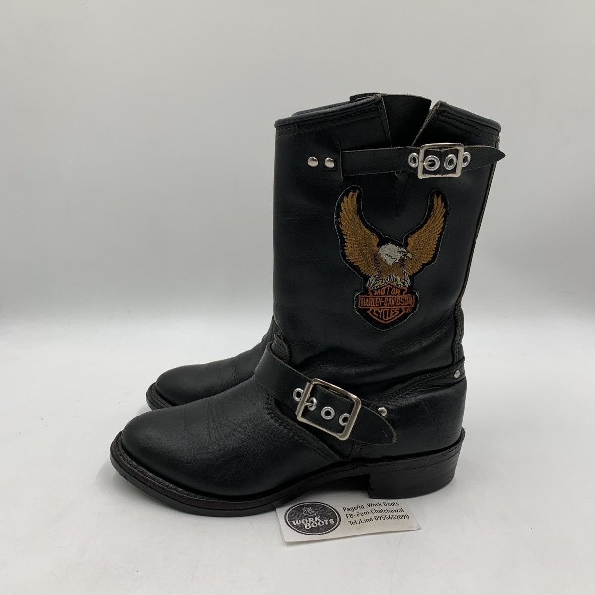 Harley Davidson Vtg 80's harley davidson engineer boots for kids Size US 5 / EU 37 - 5 Thumbnail