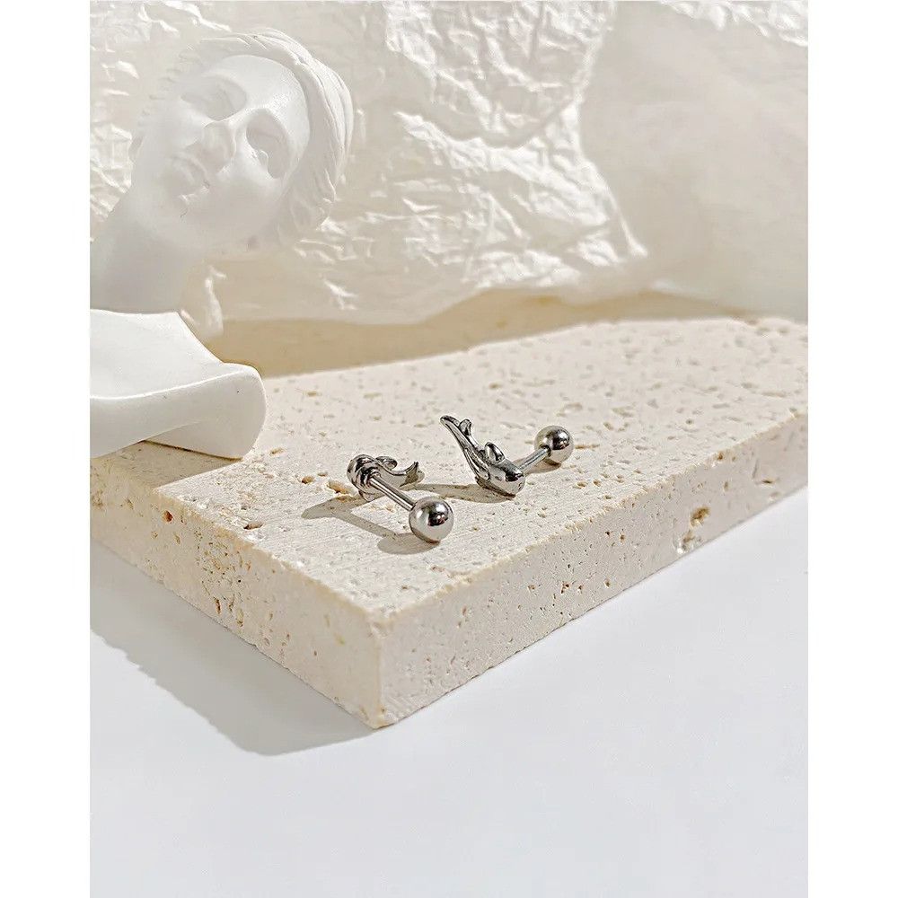 Jewelry Titanium Whales Earrings Size ONE SIZE - 1 Thumbnail