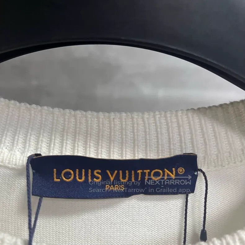 Louis Vuitton Louis Vuitton White Chest Logo Print Round Neck Short Slee Size US XXL / EU 58 / 5 - 2 Thumbnail