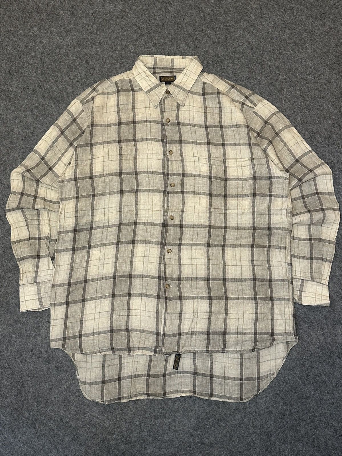 Coach Coach checkered long-sleeve button-down shirt. Size US M / EU 48-50 / 2 - 1 Thumbnail