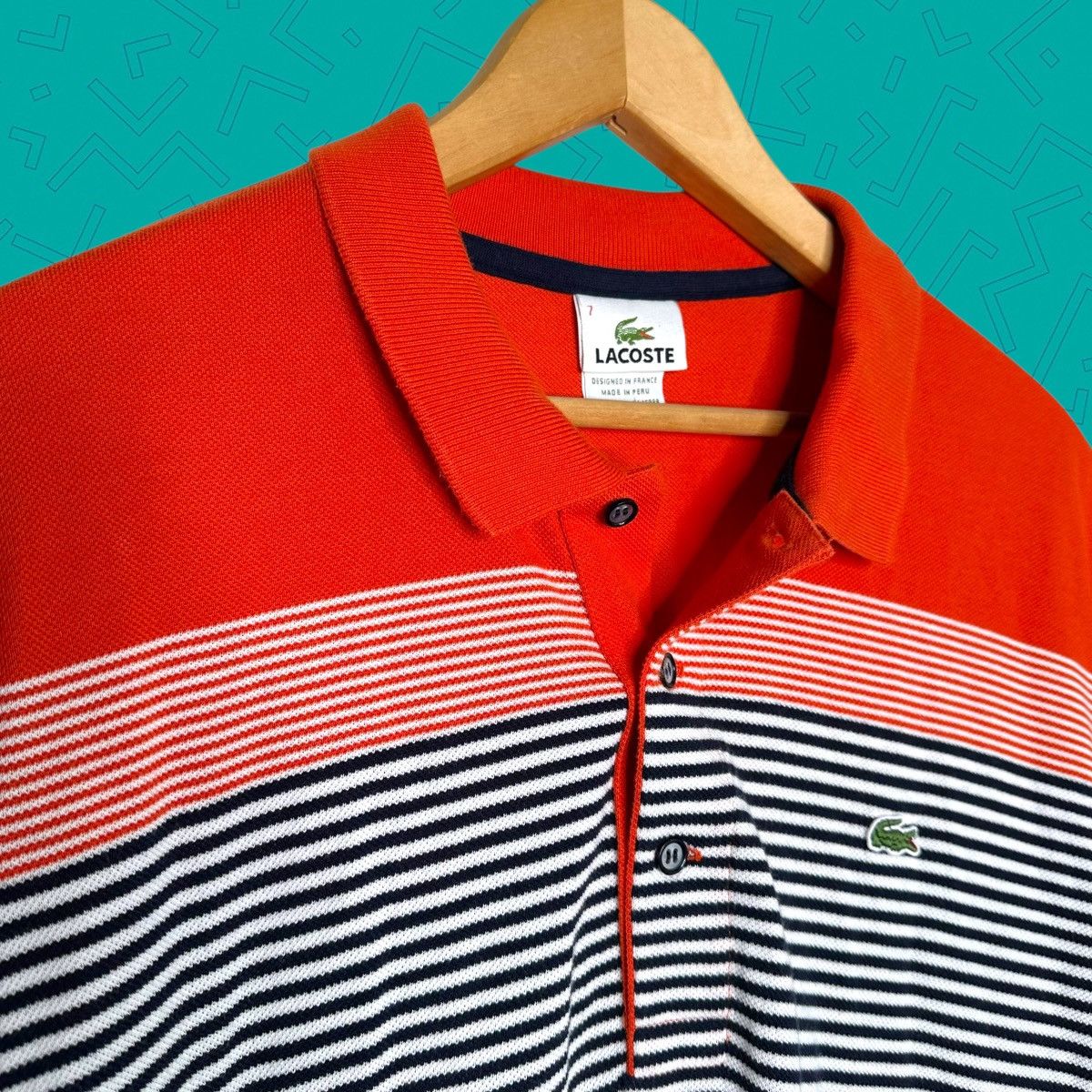 Lacoste Lacoste Striped Polo Shirt Size US L / EU 52-54 / 3 - 1 Thumbnail