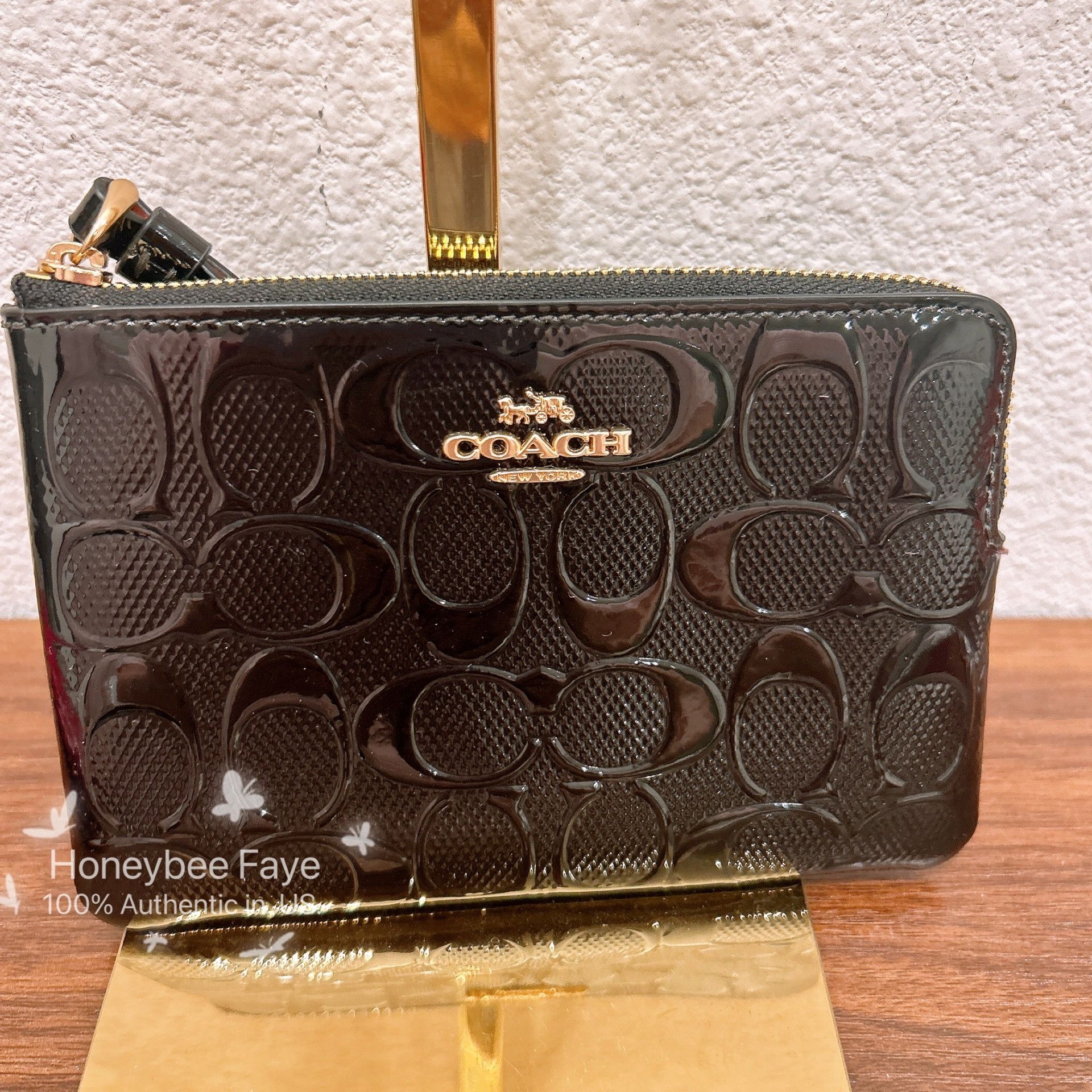 Coach Corner Zip In Signature Leather CV418 Size ONE SIZE - 3 Thumbnail