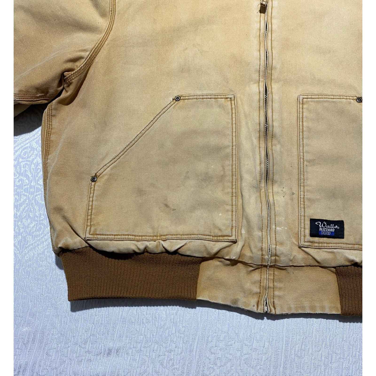 Walls Walls Jacket Mens 2XL Tan Blizzard Pruf Hooded Duck Canvas Insulated Workwear Size US XXL / EU 58 / 5 - 2 Thumbnail