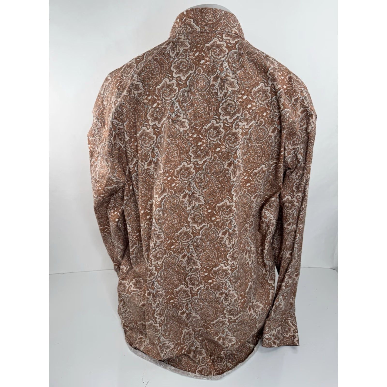 Stetson VINTAGE Stetson Shirt Paisley Western Mens 2XL Button-Up Long Sleeve Brown Snap Western Mens 2XL Shirt Paisley Brown Nike Size US XXL / EU 58 / 5 - 3 Thumbnail