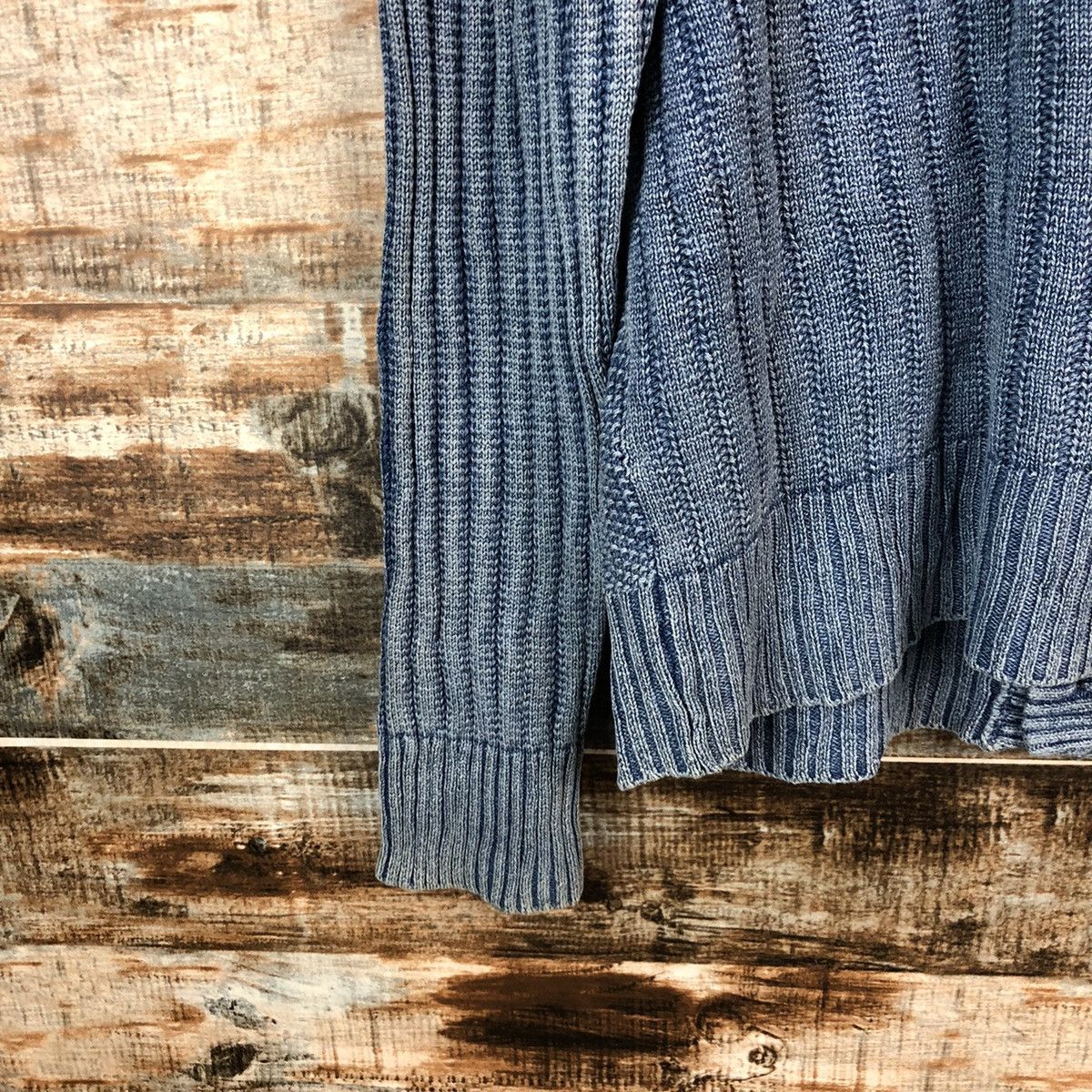 Faded Glory D Semantic Design faded Blue Cardigan Knitwear #A2250 Size US XL / EU 56 / 4 - 15 Thumbnail