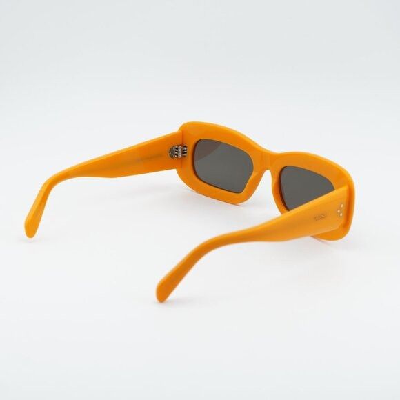 Celine Celine CL40294I 42A Sunglasses Glossy Orange Rectangle Frame Size ONE SIZE - 9 Thumbnail