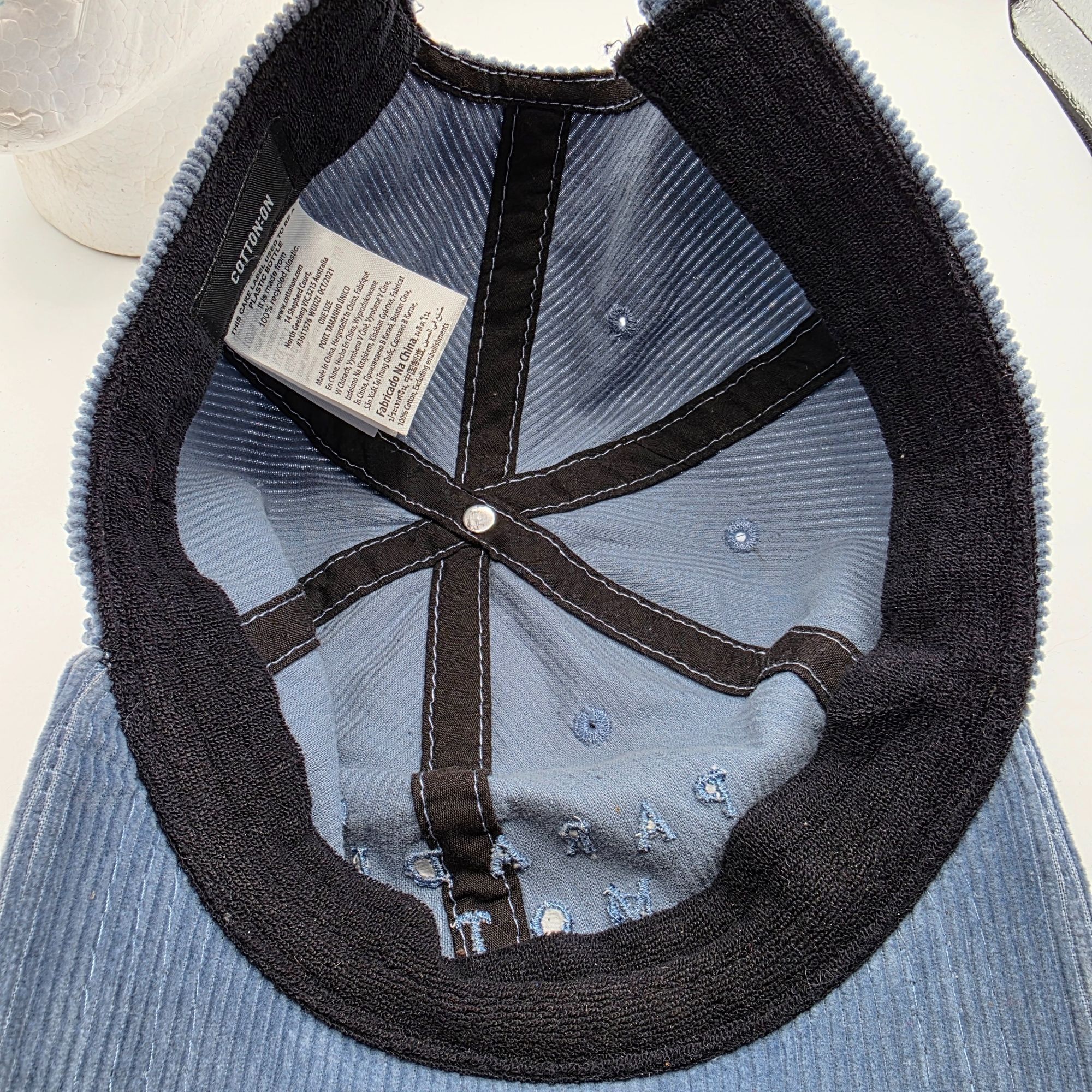 Cotton On Cotton On Paradiso Motel Adults Blue Corduroy Hat Cap Casual Size ONE SIZE - 10 Thumbnail