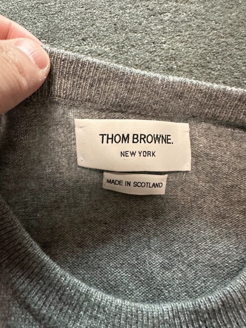 Thom Browne Thom Browne Light gray cashmere turtleneck sweater Size US XL / EU 56 / 4 - 5 Thumbnail
