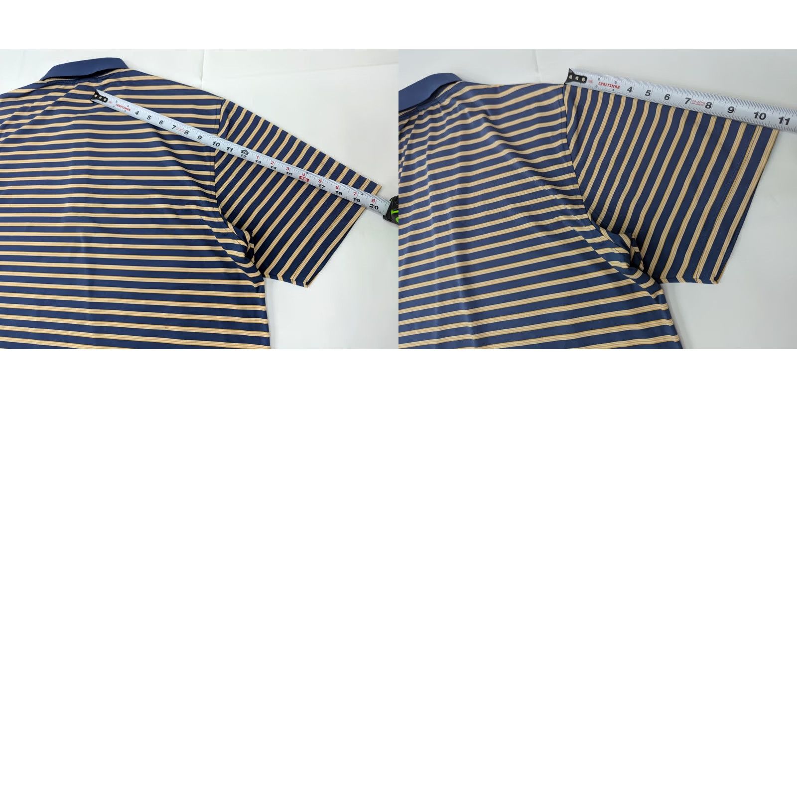 Peter Millar Peter Millar Summer Comfort Polo Shirt Men XL Striped Shark Tooth Golf EUC Yellow Blue Multicolor Polo Shirt Mens Size US XL / EU 56 / 4 - 9 Thumbnail