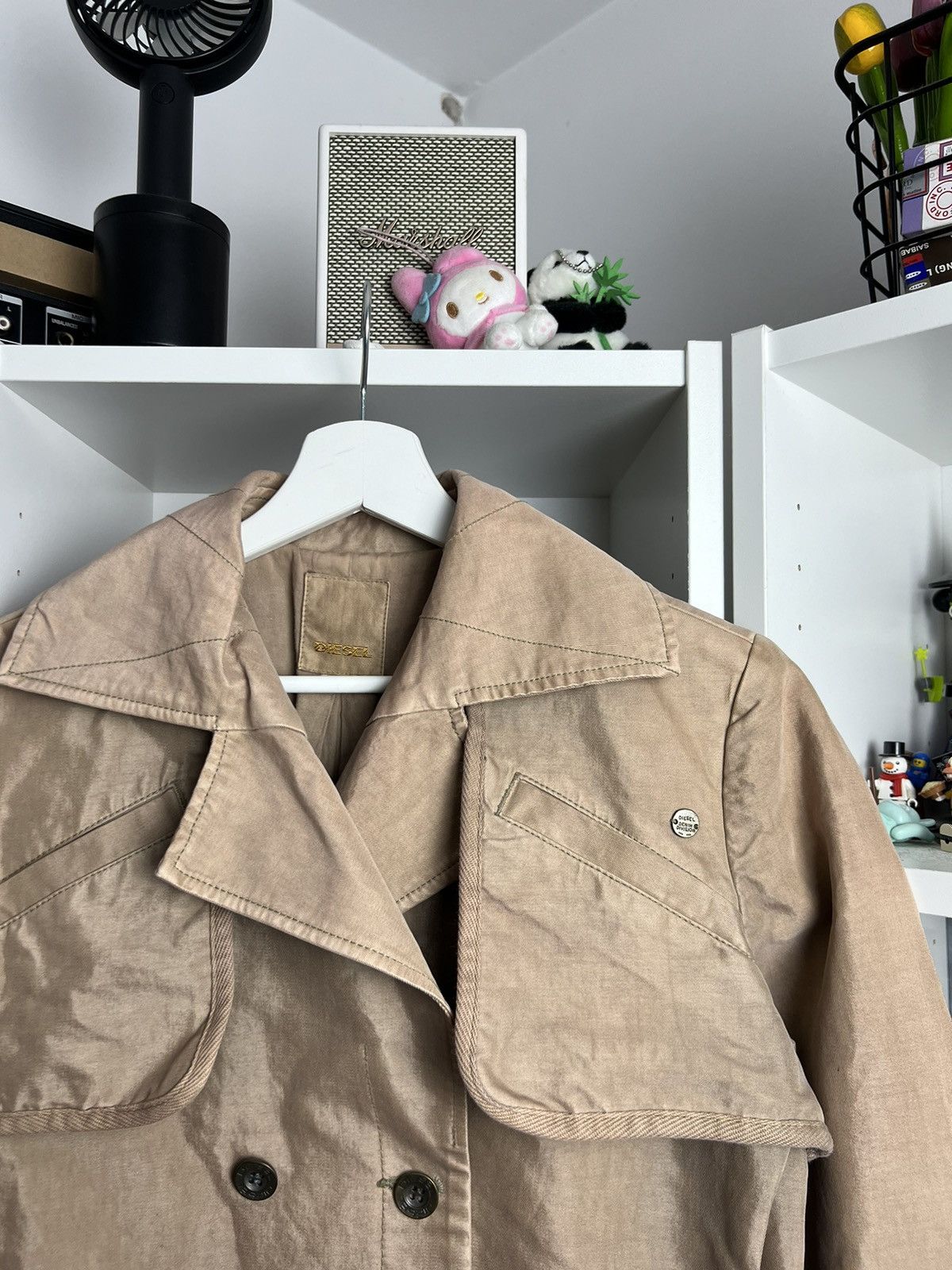 Diesel Vintage Y2K Diesel trench coat jacket S avantgarde archive Size S / US 4 / IT 40 - 4 Thumbnail