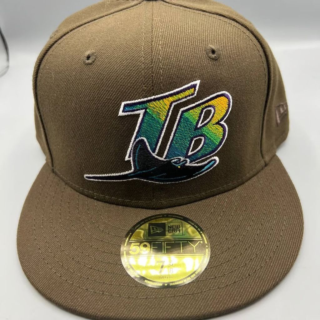 New Era Tampa Bay Rays Hat Men 7 5/8 59Fifty New Era Fitted Cap Size ONE SIZE - 1 Thumbnail