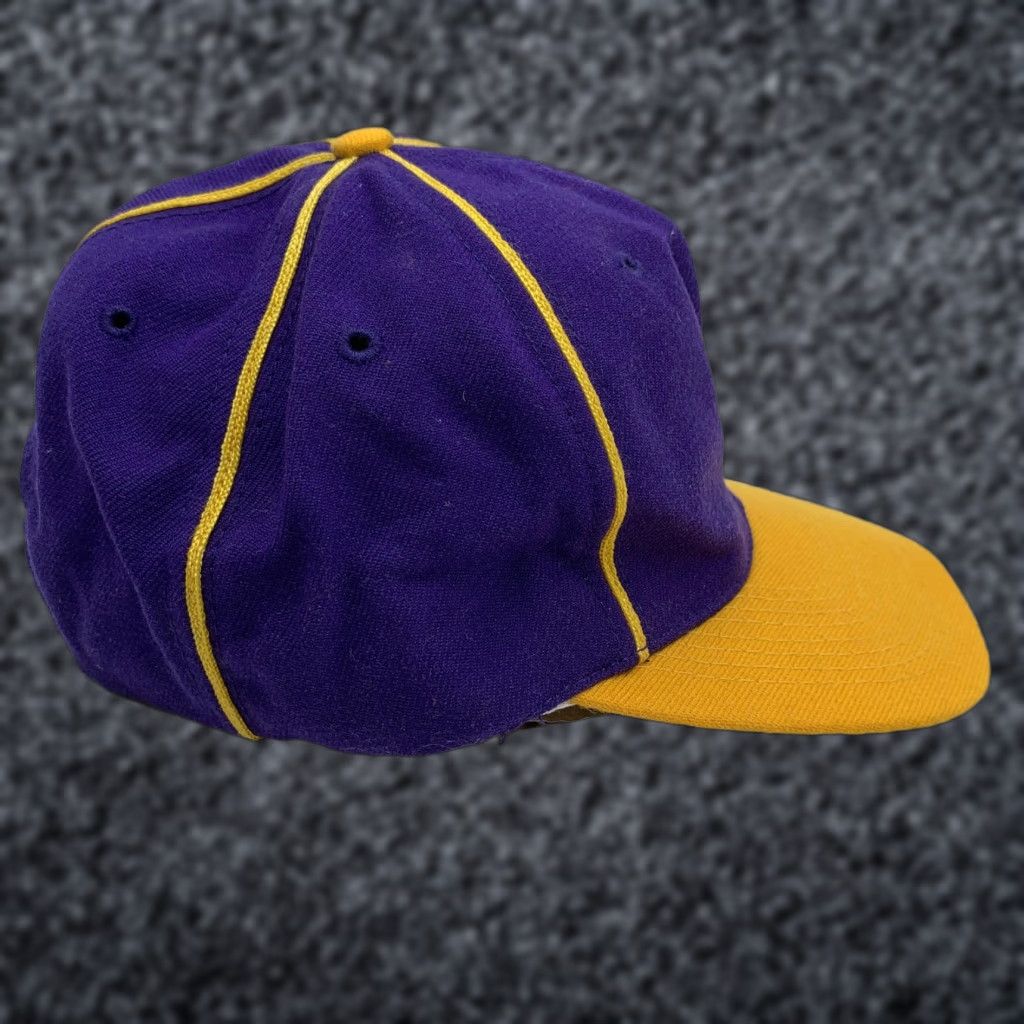 Vintage VINTAGE Otto Hat Cap Snap Back Mens One Size Purple Gold Piping Baseball 90s Accessories Size ONE SIZE - 1 Thumbnail