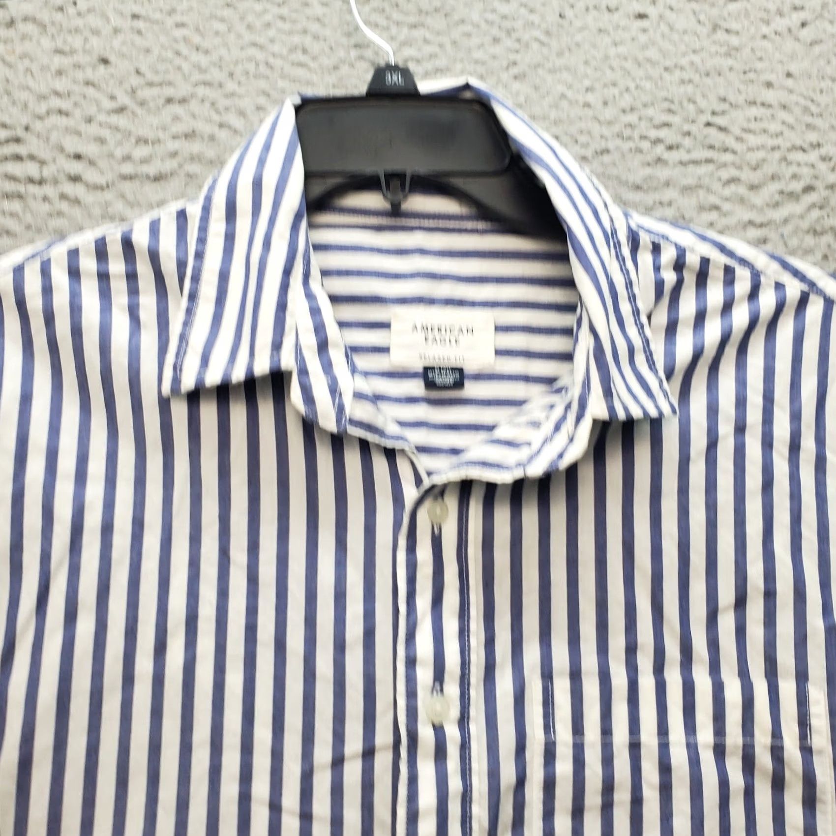 American Eagle Outfitters American Eagle Button-Up Shirt Mens MT Striped Relaxed Multicolor Chest Pocket Pattern 100% Cotton Shirt Size US M / EU 48-50 / 2 - 4 Thumbnail