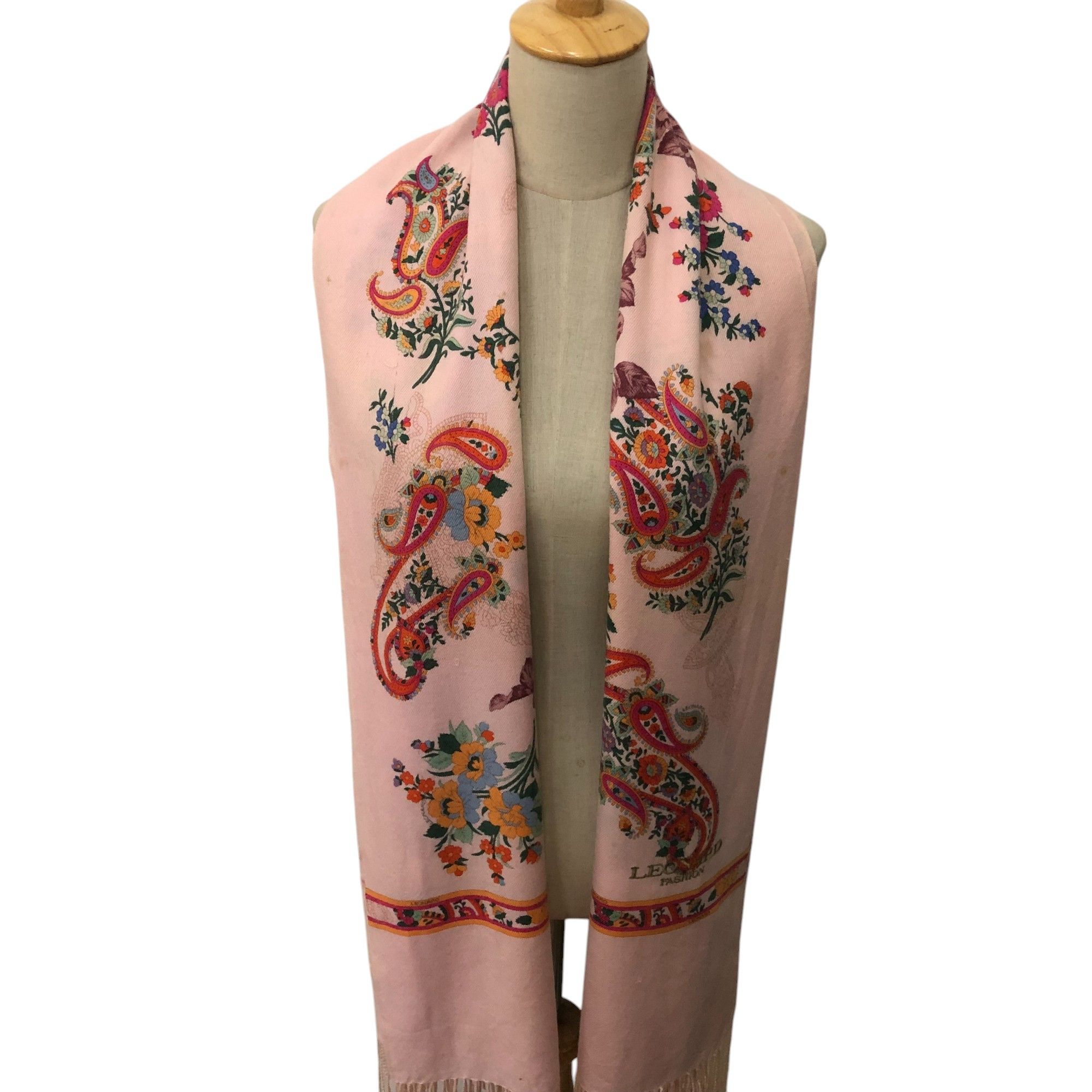 Leonard Paris Leonard Floral Wool Scarf Muffler Mantilla Stole V2244 Size ONE SIZE - 1 Thumbnail