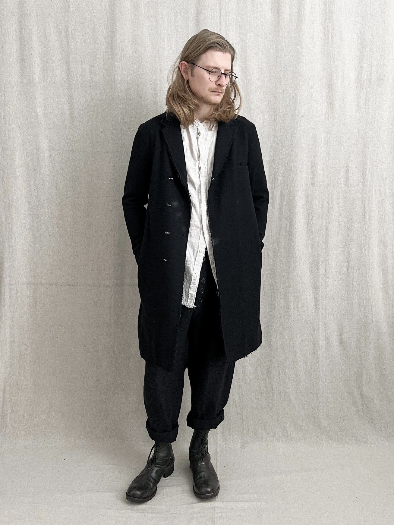 Other Avant Garde Raw Hem Wool Coat Size US S / EU 44-46 / 1 - 7 Thumbnail