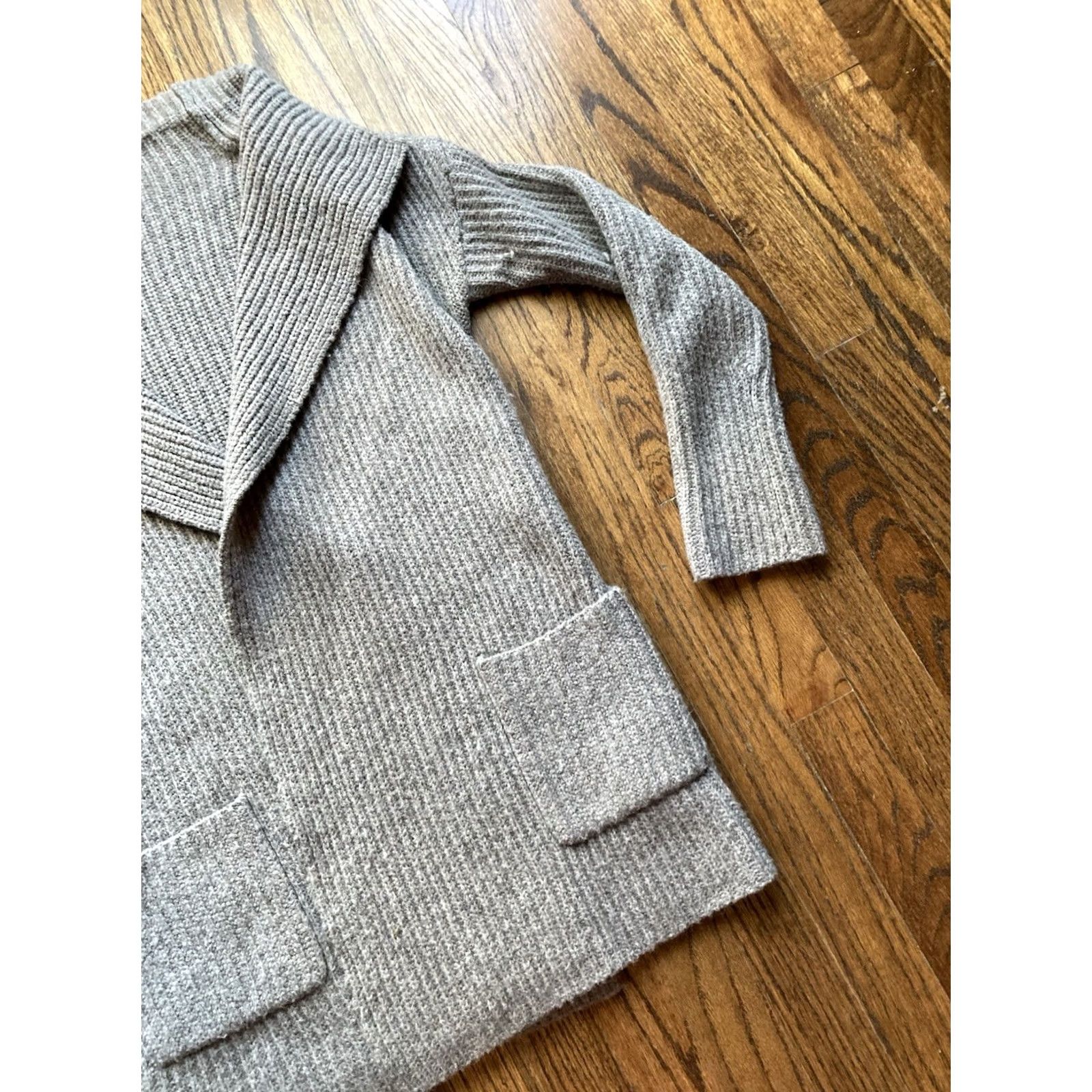 James Perse James Perse Cardigan Sweater Size 1 Womens Gray Wool Alpaca Blend Knit Open Front Drapey Size XS / US 0-2 / IT 36-38 - 3 Thumbnail