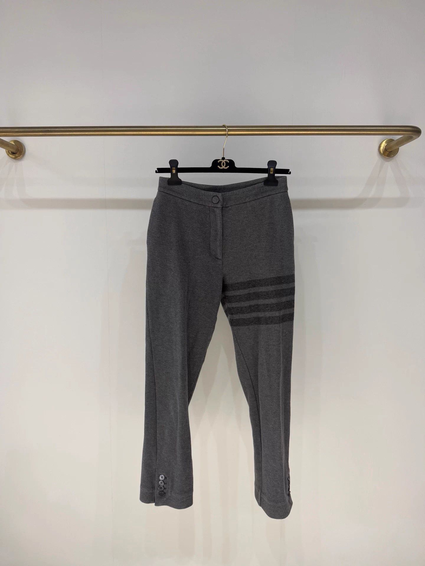 Thom Browne Thom Browne Classic Gray Wool Side Split Trousers 38Mint Size 27" / US 4 / IT 40 - 1 Thumbnail