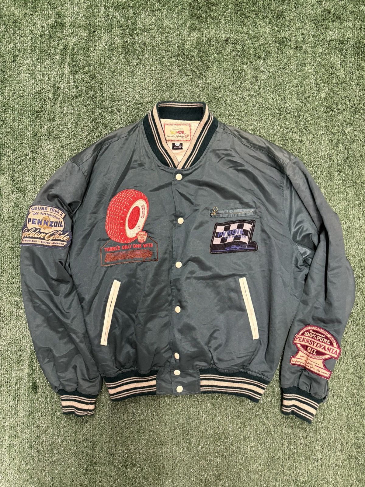 Lee Vintage Lee Trevor Racing Varsity Bomber Jacket Patches XL Size US XL / EU 56 / 4 - 1 Thumbnail